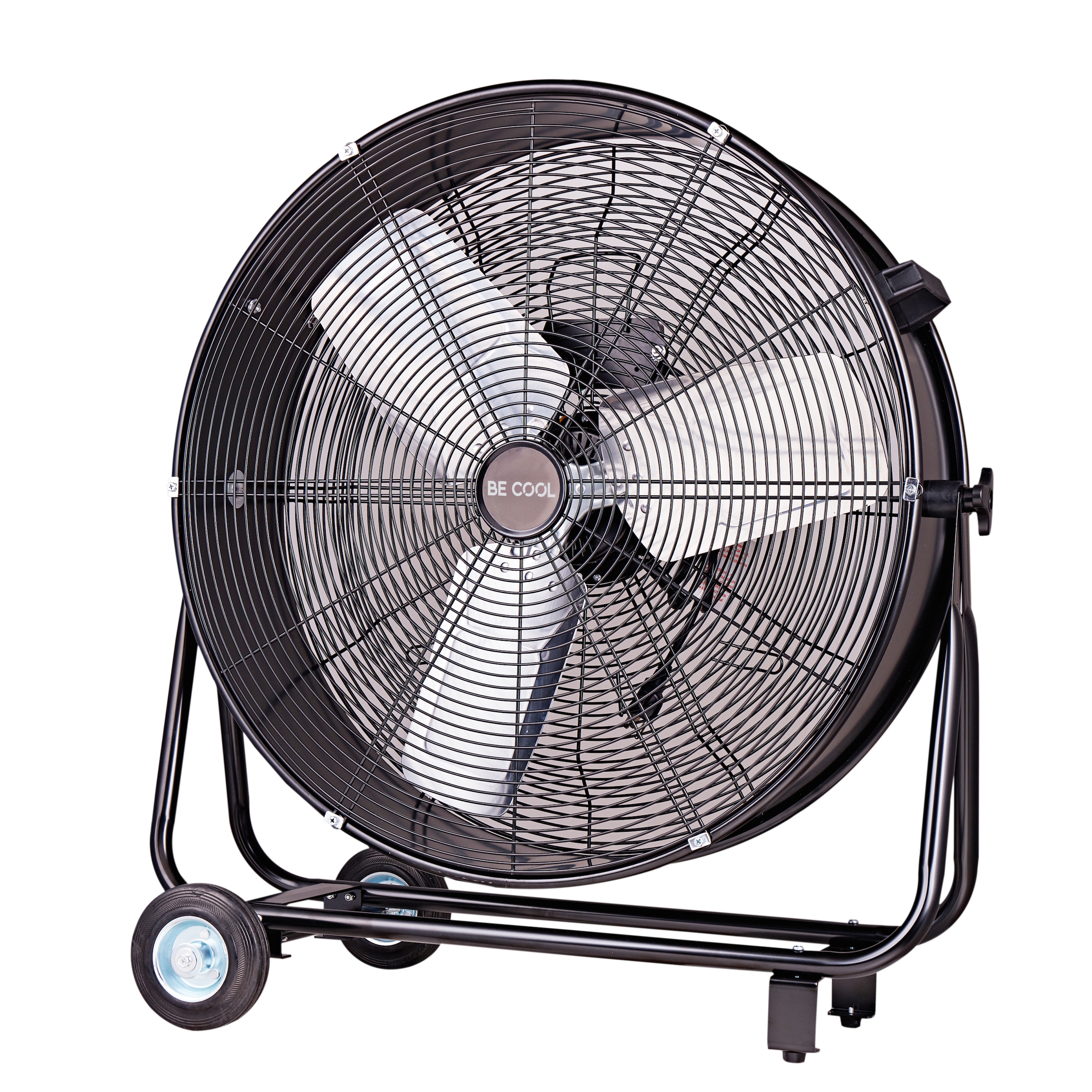 be cool Windmaschine »Industrie-Windmaschine 60cm BCIWM60CM schwarz«, fahrbarer Trommelventilator, Vollkupfermotor, Aluminium-Rotorblätter