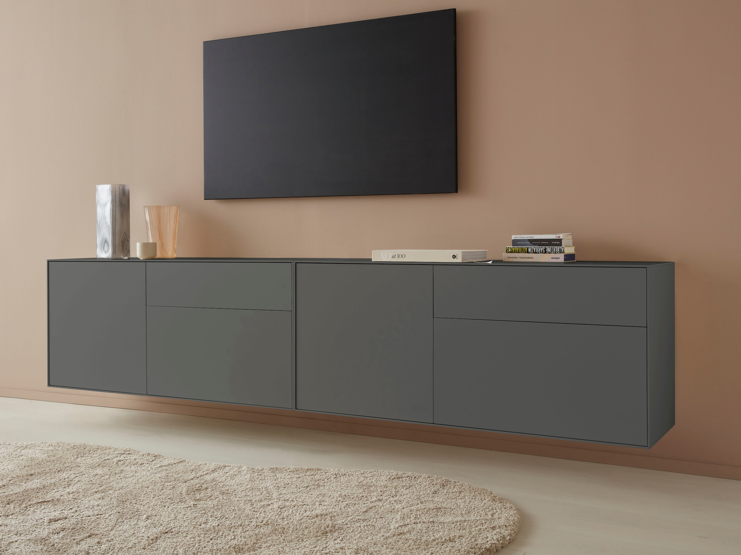LeGer Home by Lena Gercke Lowboard »Essentials«, Breite: 127 cm, MDF lackiert, Push-to-open-Funktion