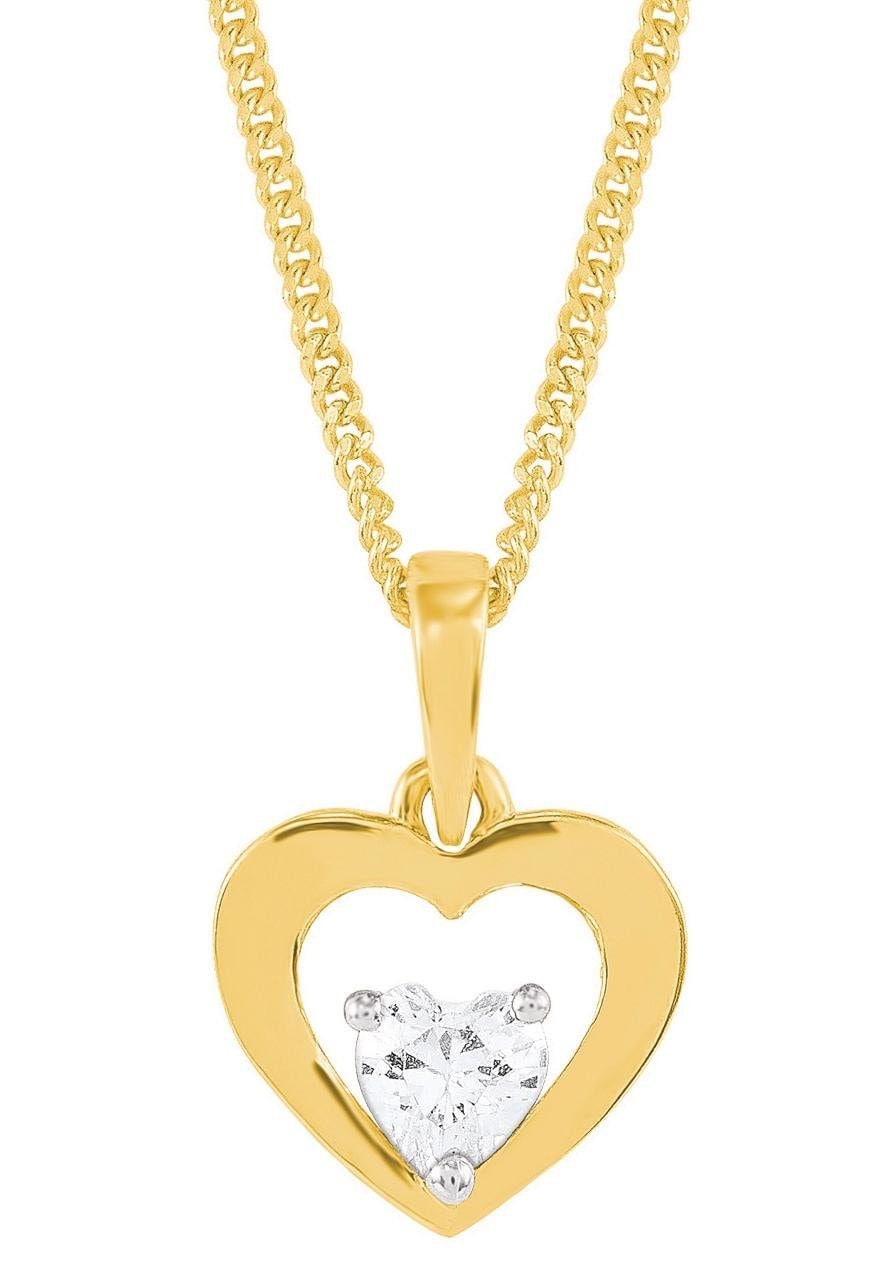 Herz ♕ »Schmuck Halskette Geschenk Kette Zirkonia LIEBE, mit 2014399«, Amor bei Anhänger mit