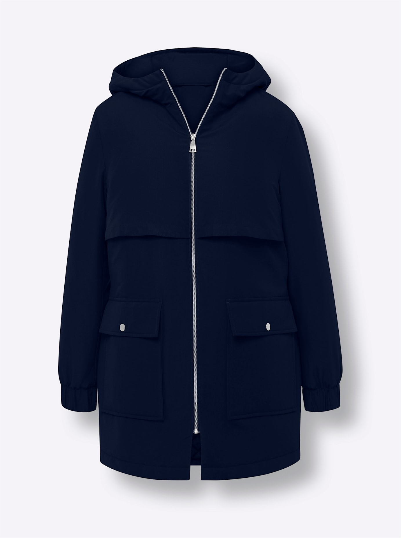 Classic Basics Langjacke, mit Kapuze