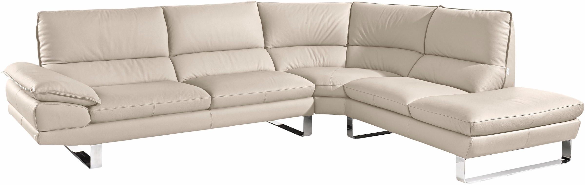 CALIA ITALIA Ecksofa »Dave, italienisches Designsofa mit erstklassigem Sitzkomfort, L-Form«, mit tollen Lederbezügen