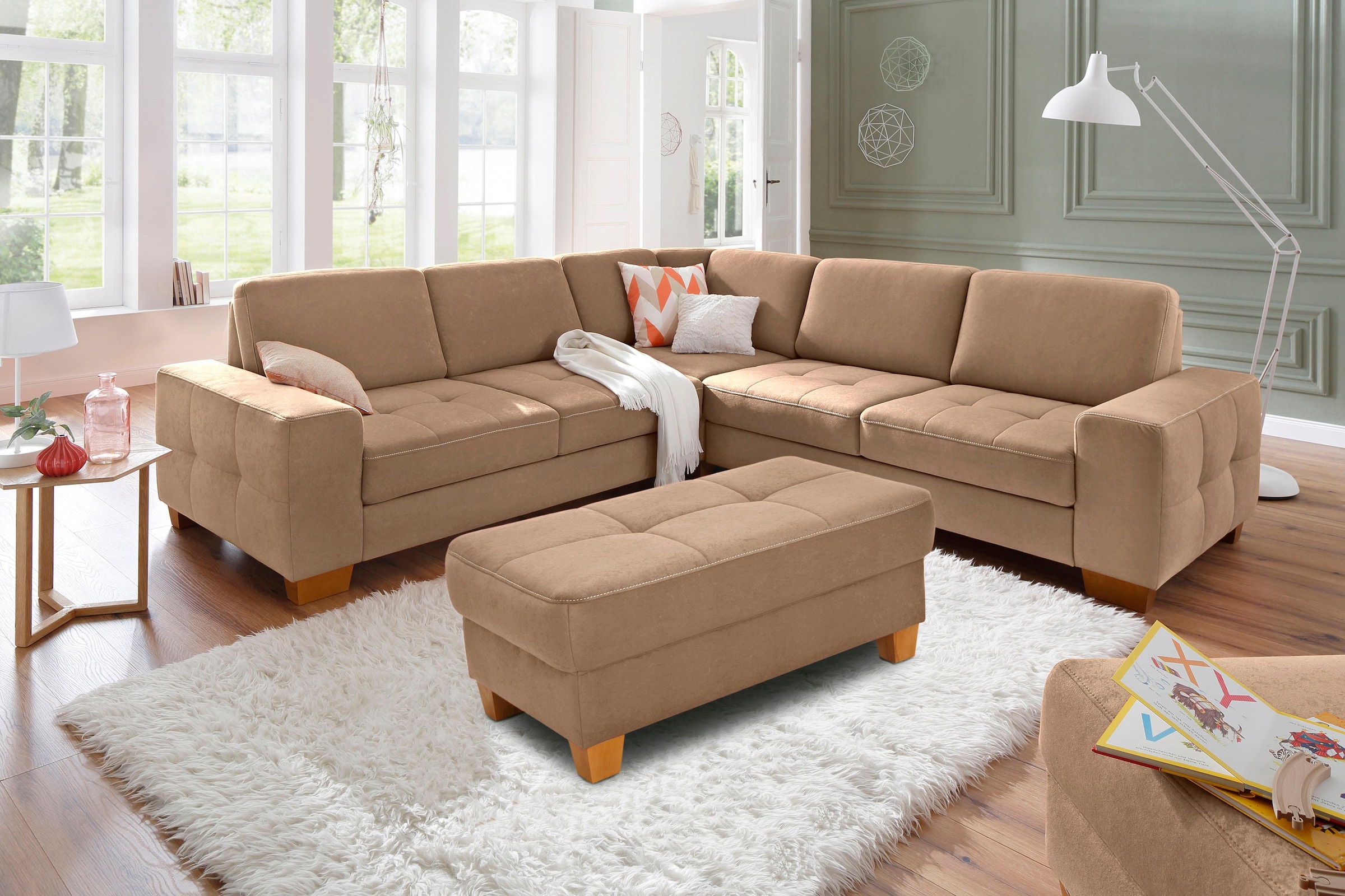 Home affaire Hocker »Puccini« mit Kontrastnaht