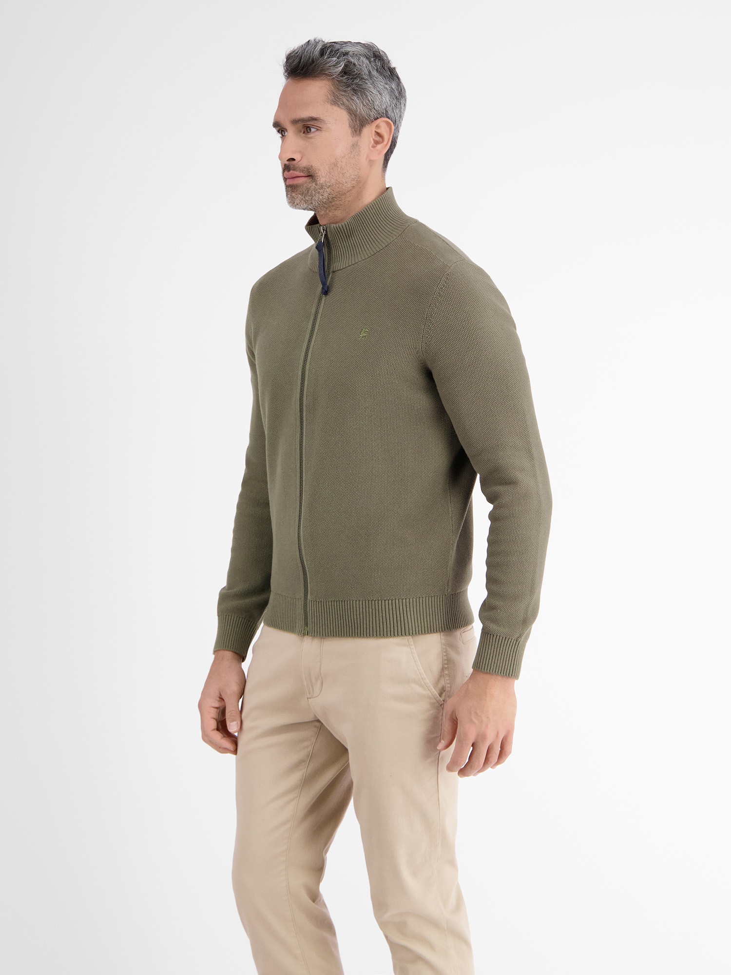 LERROS Strickjacke »LERROS Strickjacke mit Stehkragen«