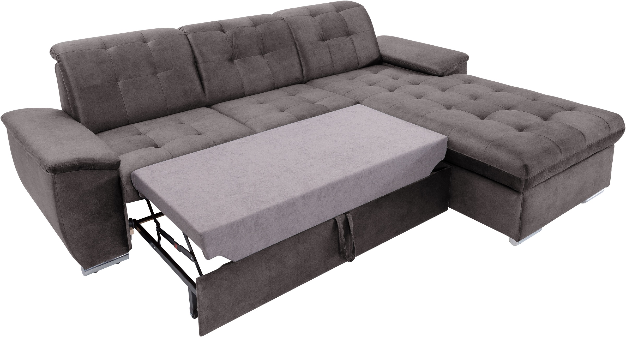exxpo - sofa fashion Ecksofa »Derby Inkl. Kopfteilverstellung, wahlw. Bett & Bettkasten, L-Form«, EXTRA an Komfort zum Relaxen, Entspannen und Wohlfühlen