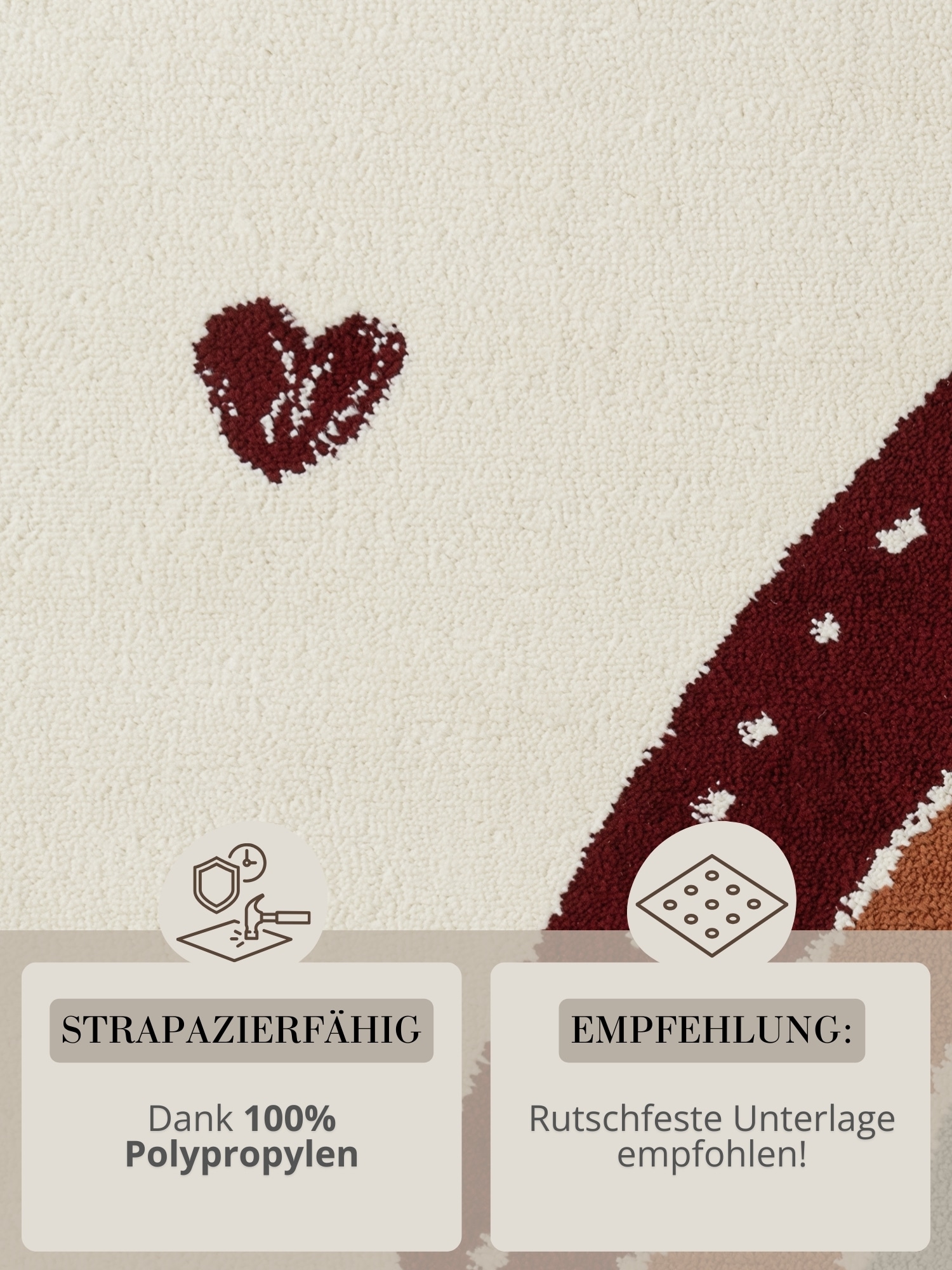 HANSE Home Kinderteppich »Luvy« rund 10 mm Höhe Pflegeleicht, Weich, Kinderzimmer, Spielteppich, Spielunterlage