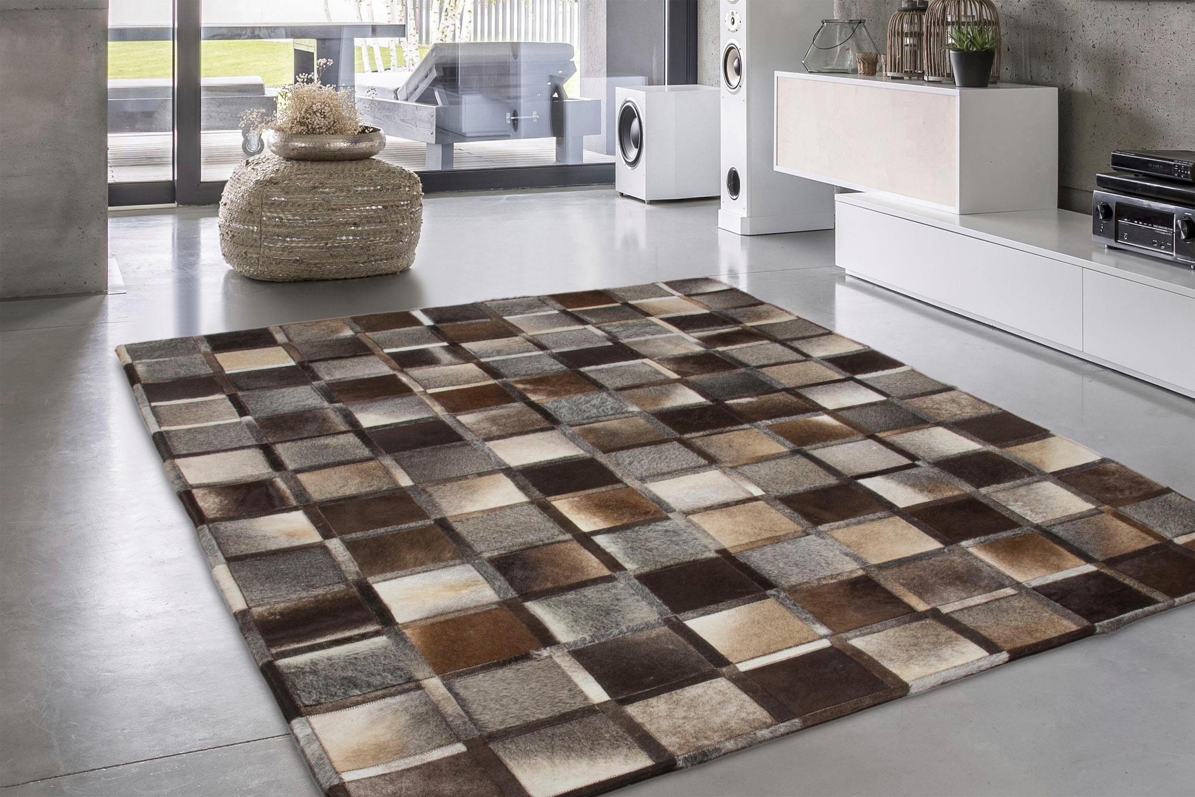 calo-deluxe Fellteppich »Dakota 1150«, rechteckig, 8 mm Höhe, echtes Rinderfell, Wohnzimmer
