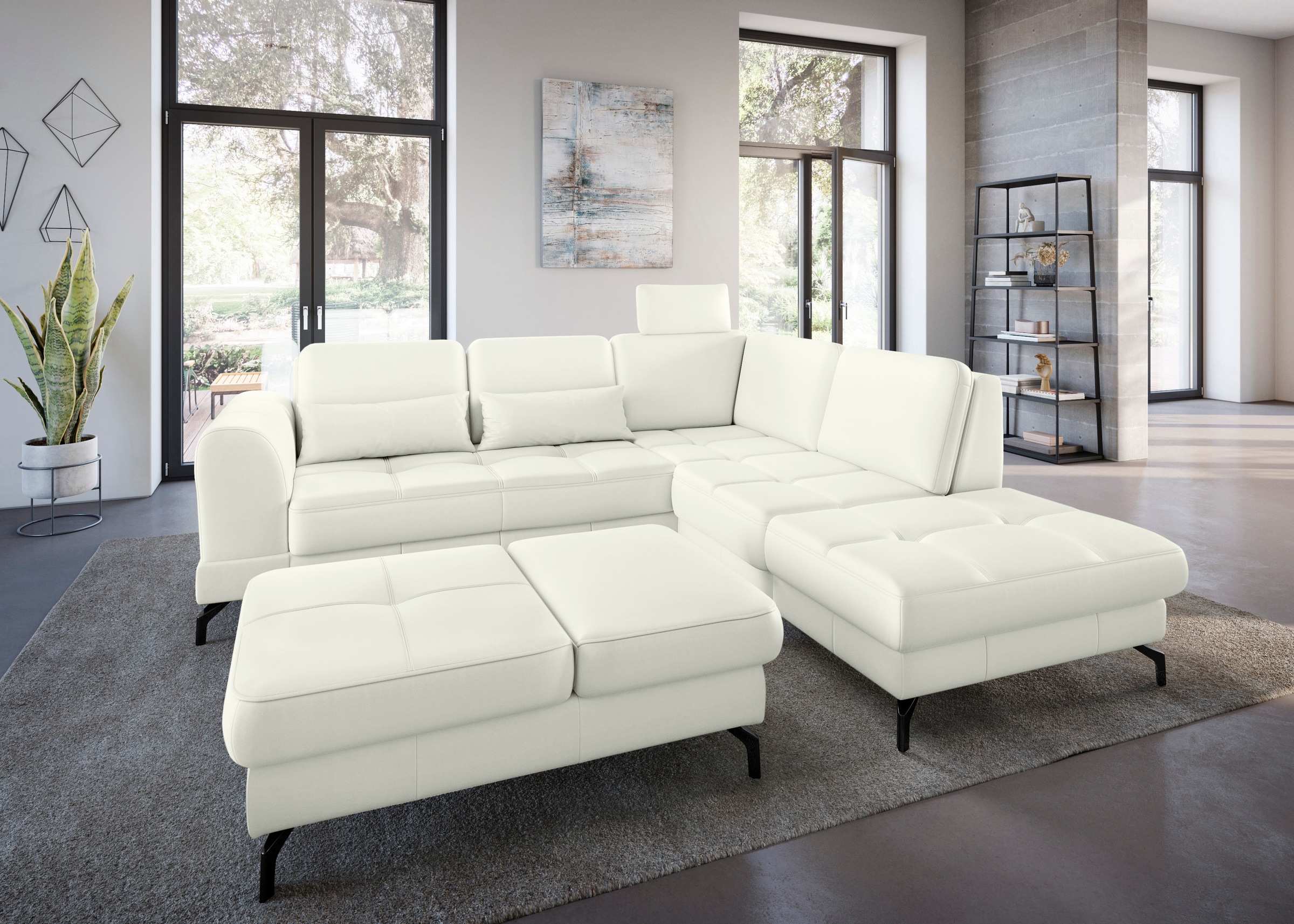 sit&more Hocker »Bendigo«, mit Klappfunktion, Bodenfreiheit 12 cm, wahlweise in 2 Fußfarben