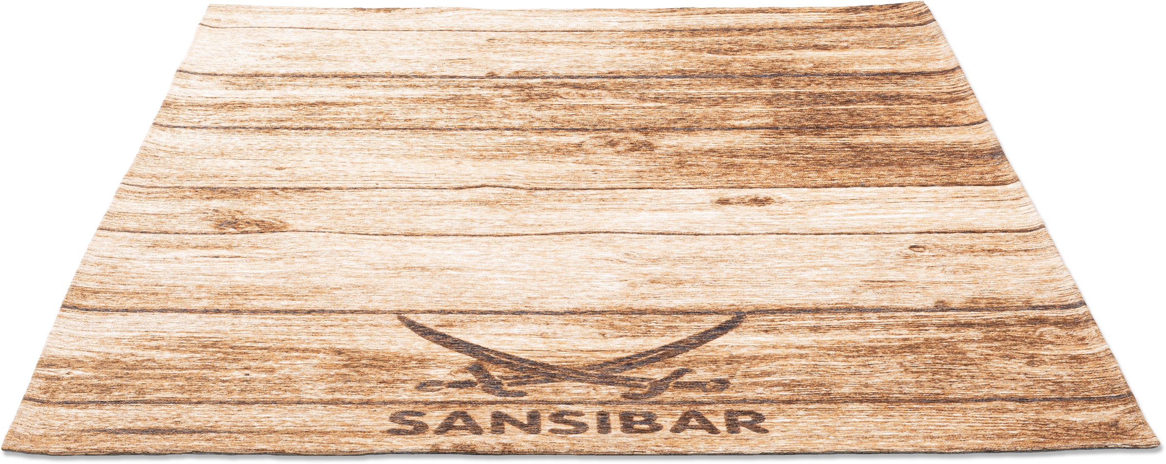 Sansibar Teppich »Keitum 009«, rechteckig, Flachgewebe, Motiv Holzdielen & gekreuzte... kaufen