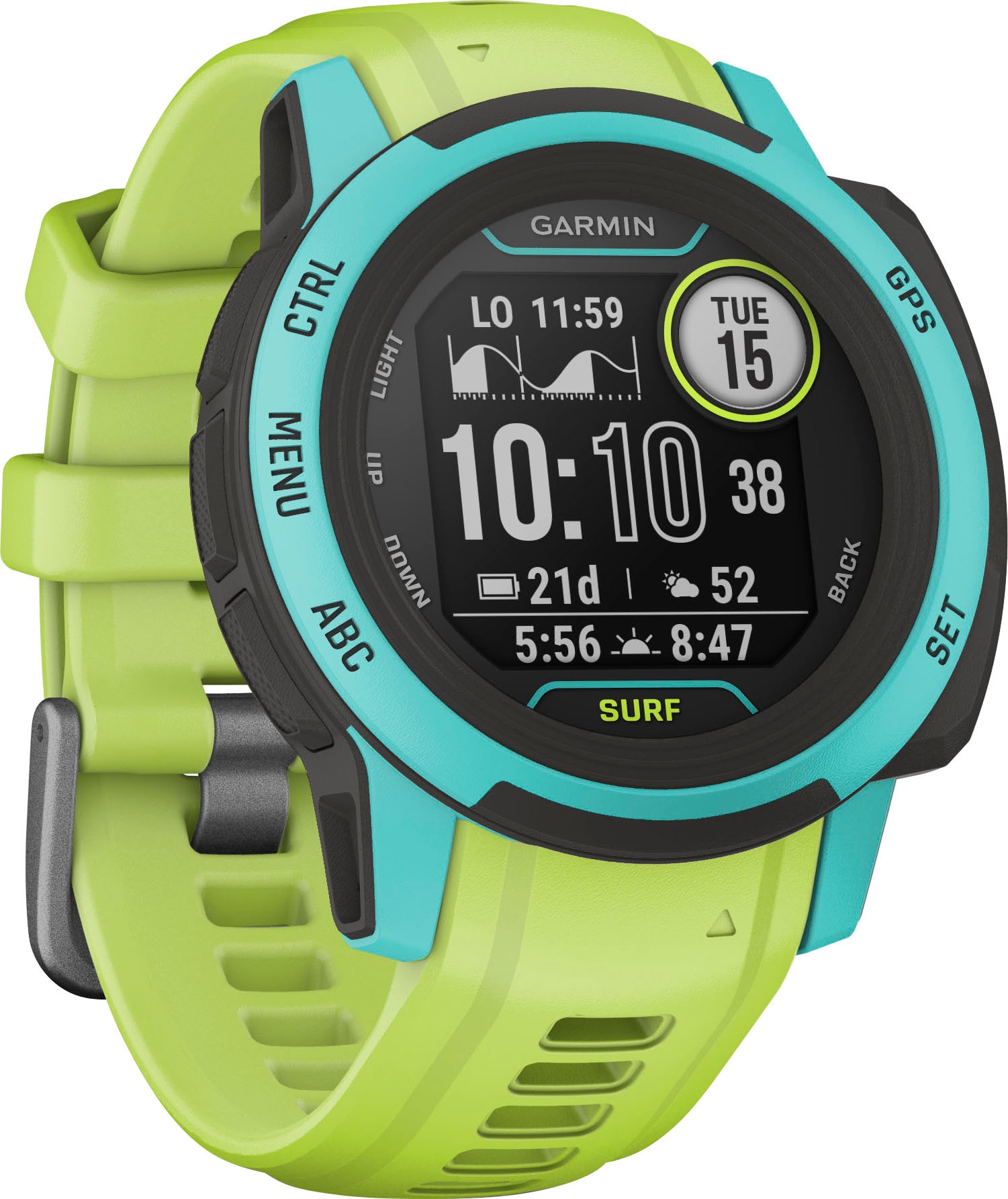 Smartwatch »INSTINCT 2S SURF EDITION«, (2,1 cm / 0,79 Zoll), Garmin,)