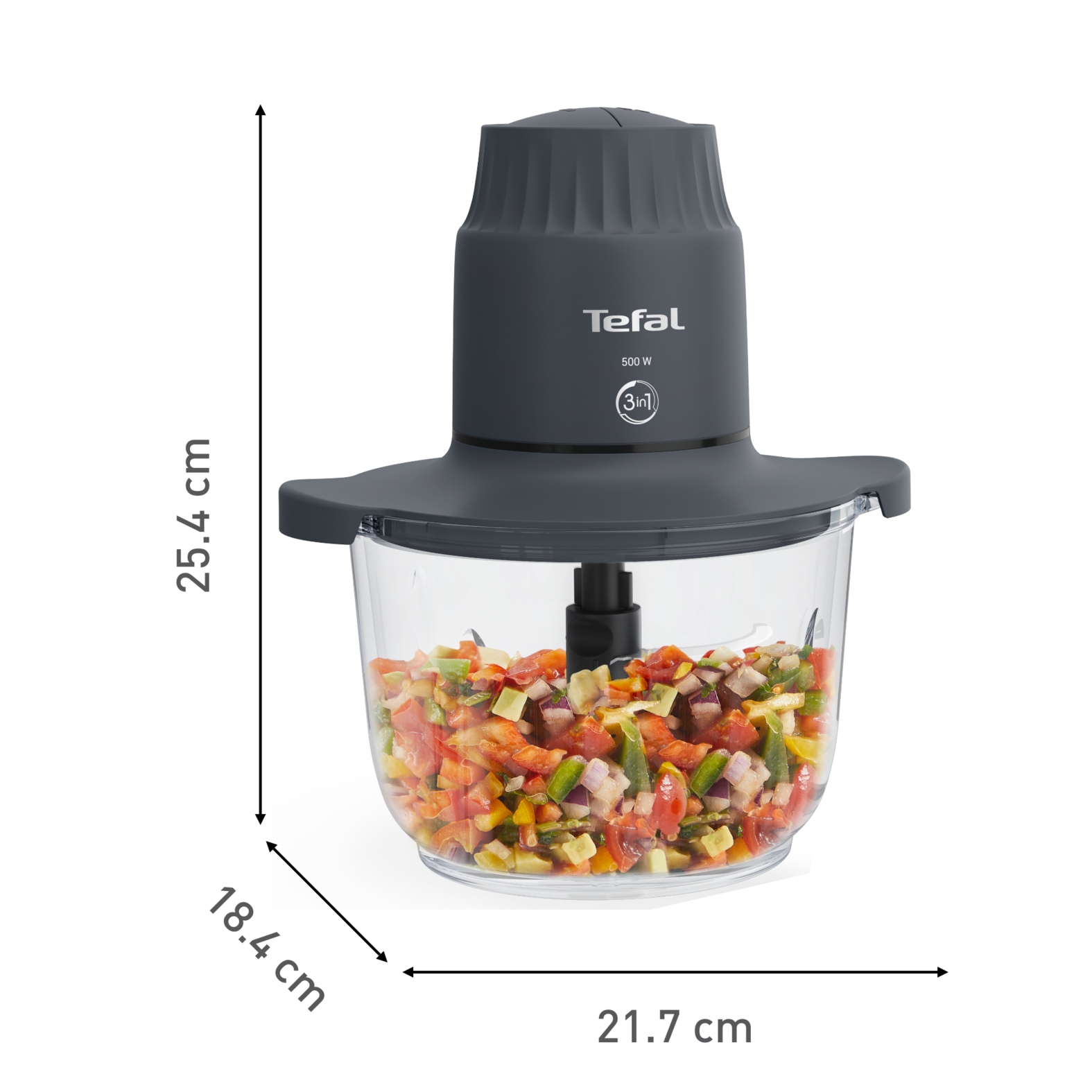 Tefal Zerkleinerer »MB6031 Choppeor« 500 W 2 Geschwindigkeiten, 4 Edelstahlklingen
