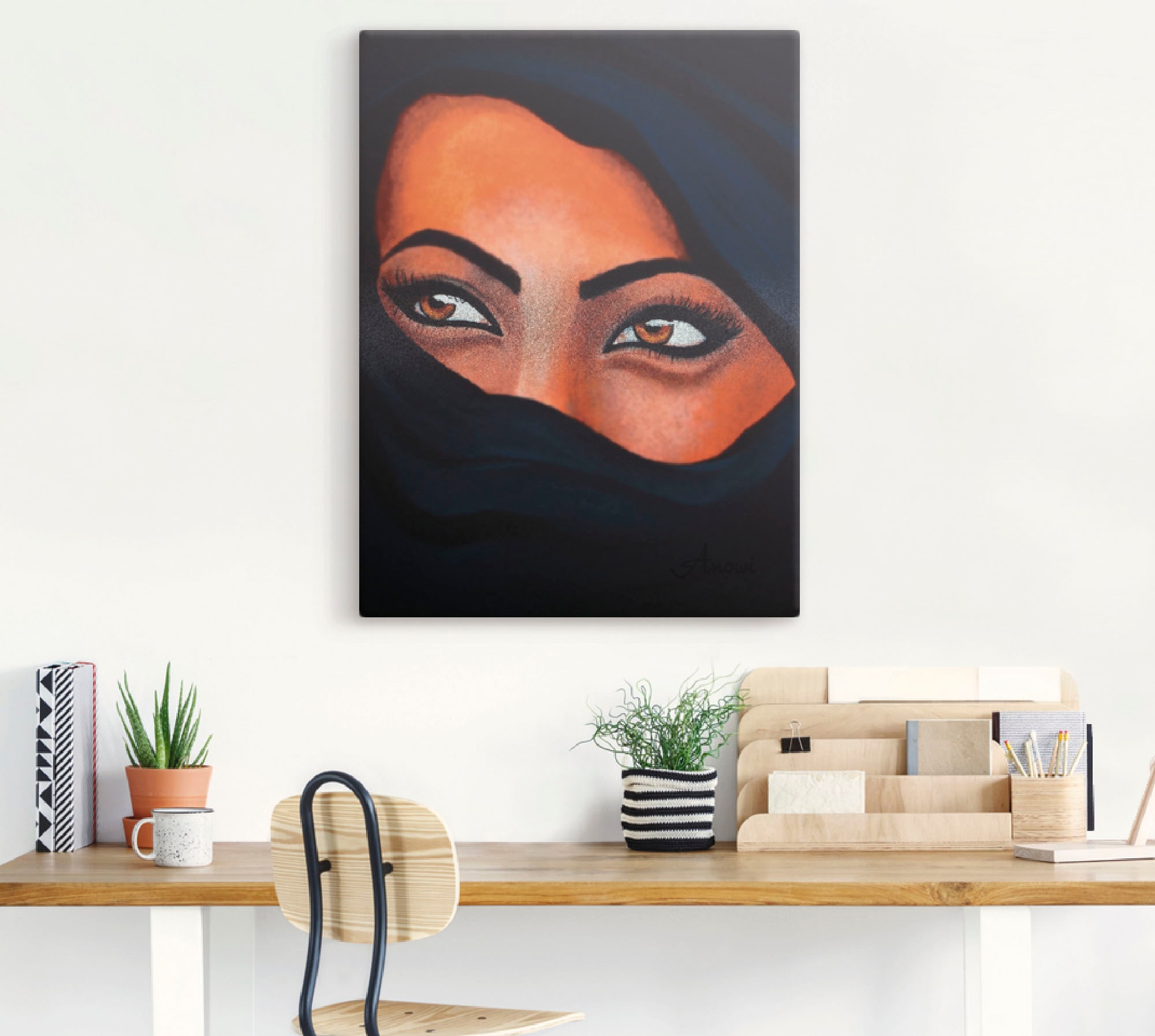 Artland Leinwandbild »Tuareg - Der Sand auf deiner Haut« Frau 1 Stk. tlg. auf Holzrahmen gespannt