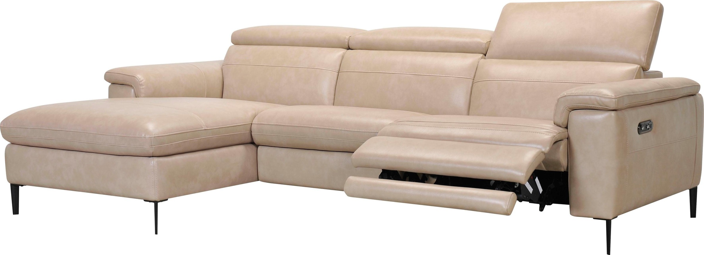 Places of Style Ecksofa »Sacramento«, mit elektrischer Relaxfunktion auf einer Seite und Kopfteilverstellung