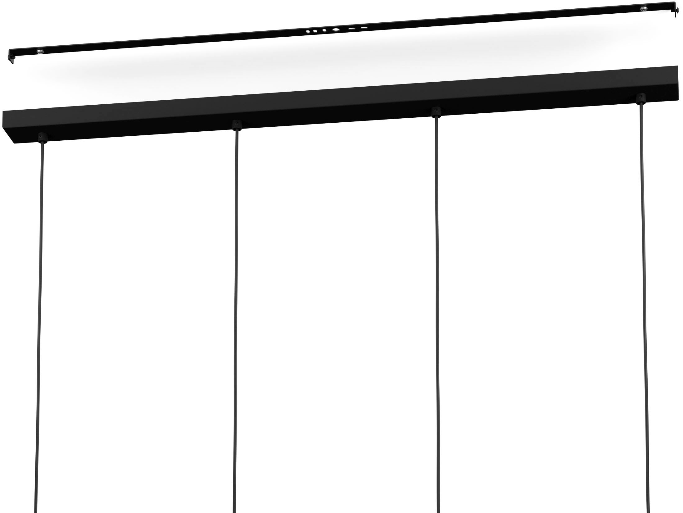 EGLO Hängeleuchte »LOBATIA« E27 1 Stk. Hängeleuchte in schwarz aus Stahl, Holz  -  exkl. E27 - 40W