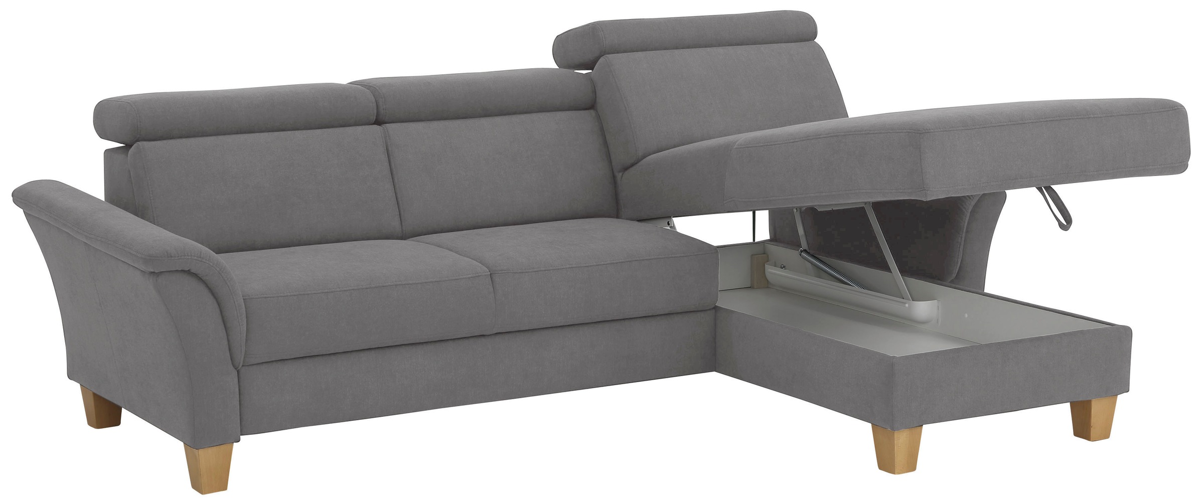 Home affaire Ecksofa »Conville L-Form«, Federkern, wahlweise mit Bettfunktion und Bettkasten bzw. Stauraum