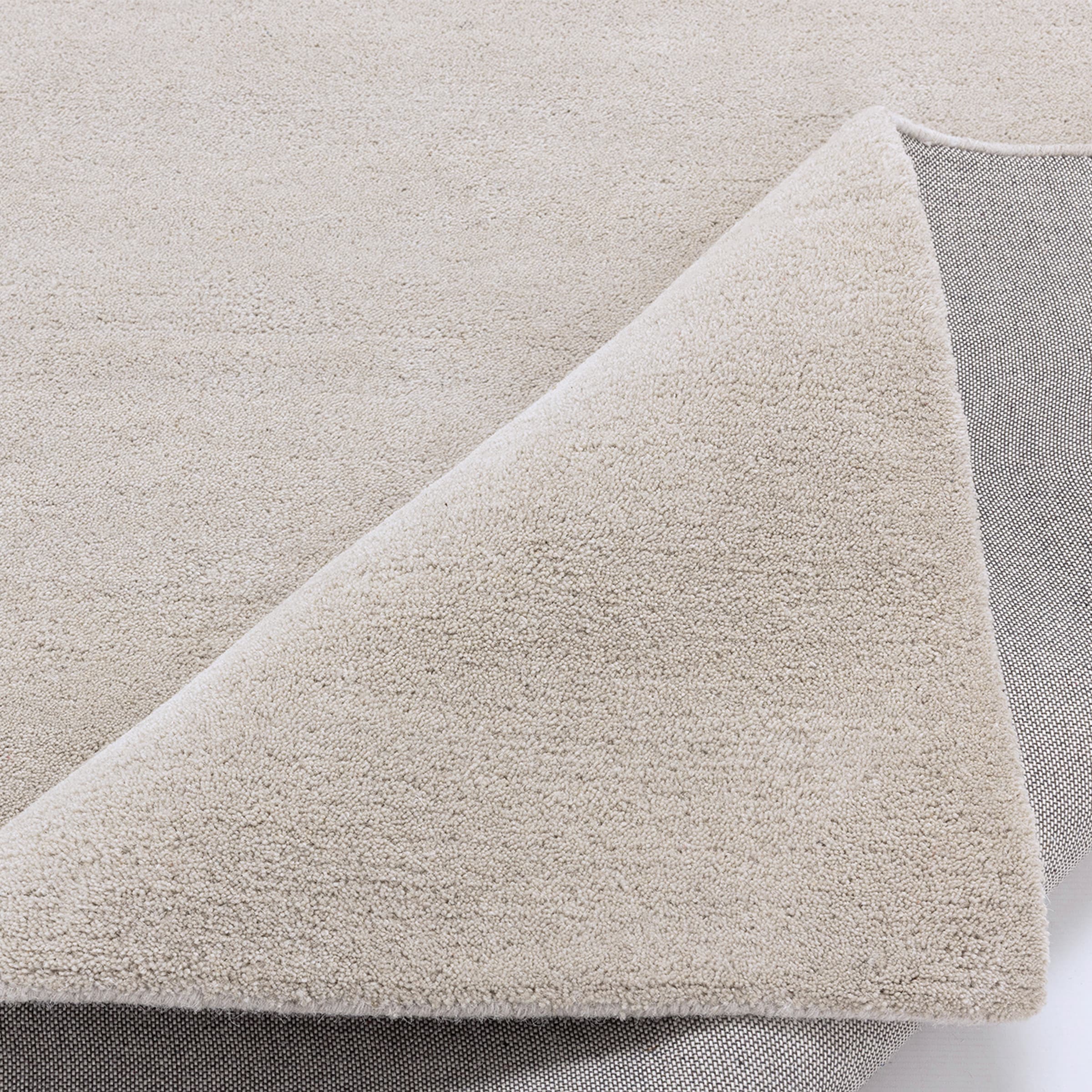 OTTO home Wollteppich »Gabbo Natur, Handgefertigt, Teppich, reine Wolle, meliert« rechteckig 14 mm Höhe reine Wolle, Uni, Wohnzimmer, Schlafzimmer, Esszimmer