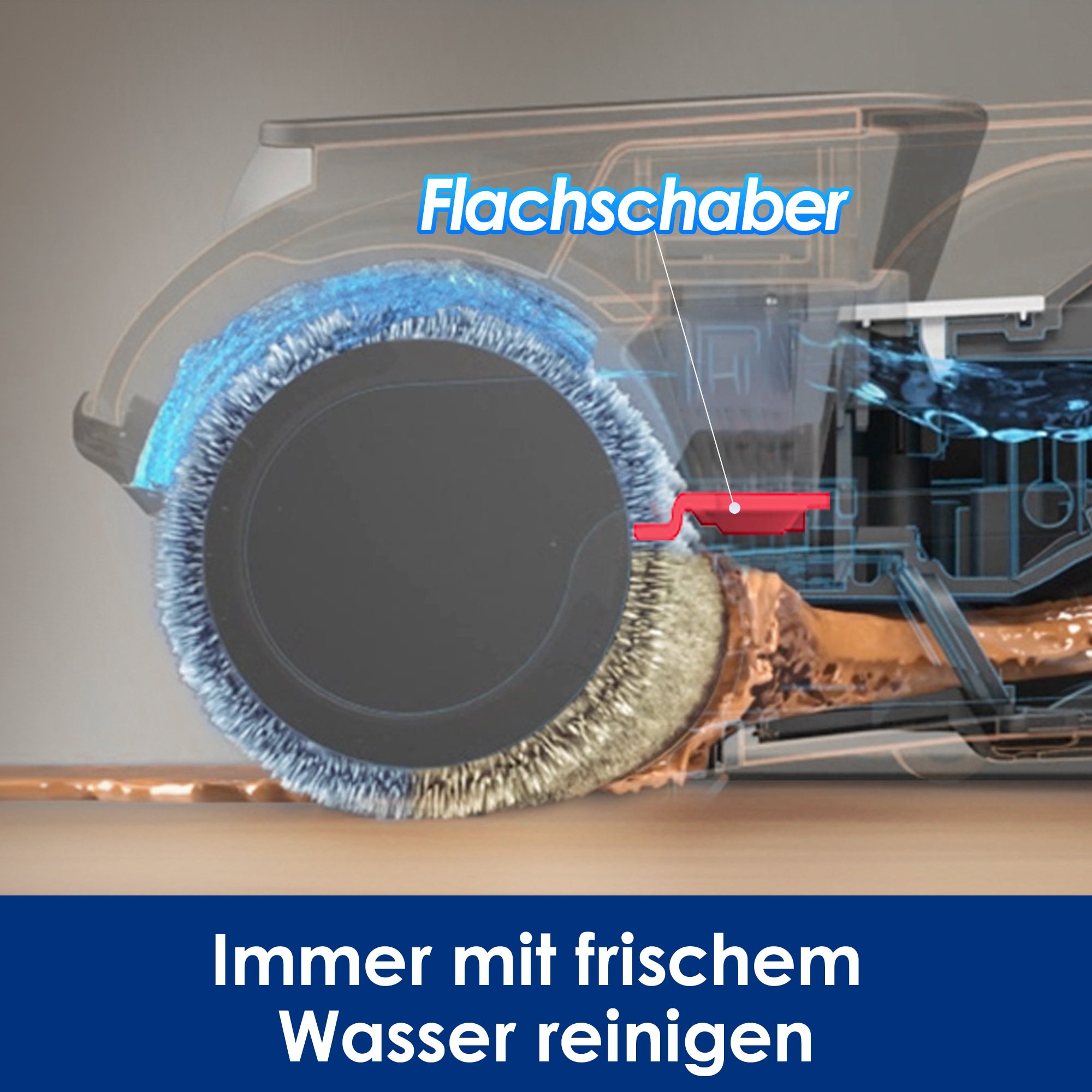 Tineco Nass-Trocken-Sauger »Tineco iFLOOR 5 Breeze mit automatischer Selbstreinigung« beutellos, 35 Min Akku, Tierhaarfilter, Hartbodenreiniger, Doppeltank