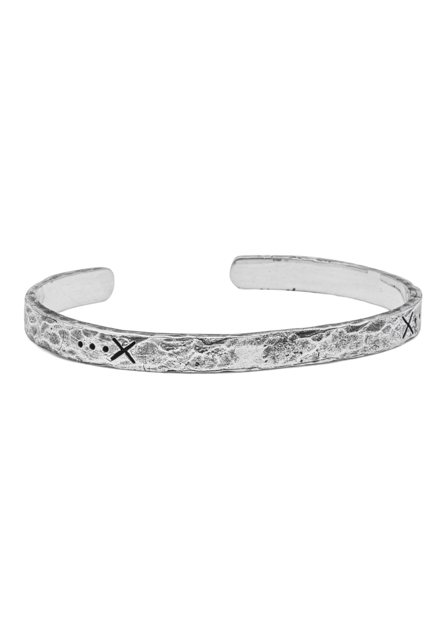 HAZE & GLORY Armreif »Armband Armreif - Salvation gehämmert 925 Silber«