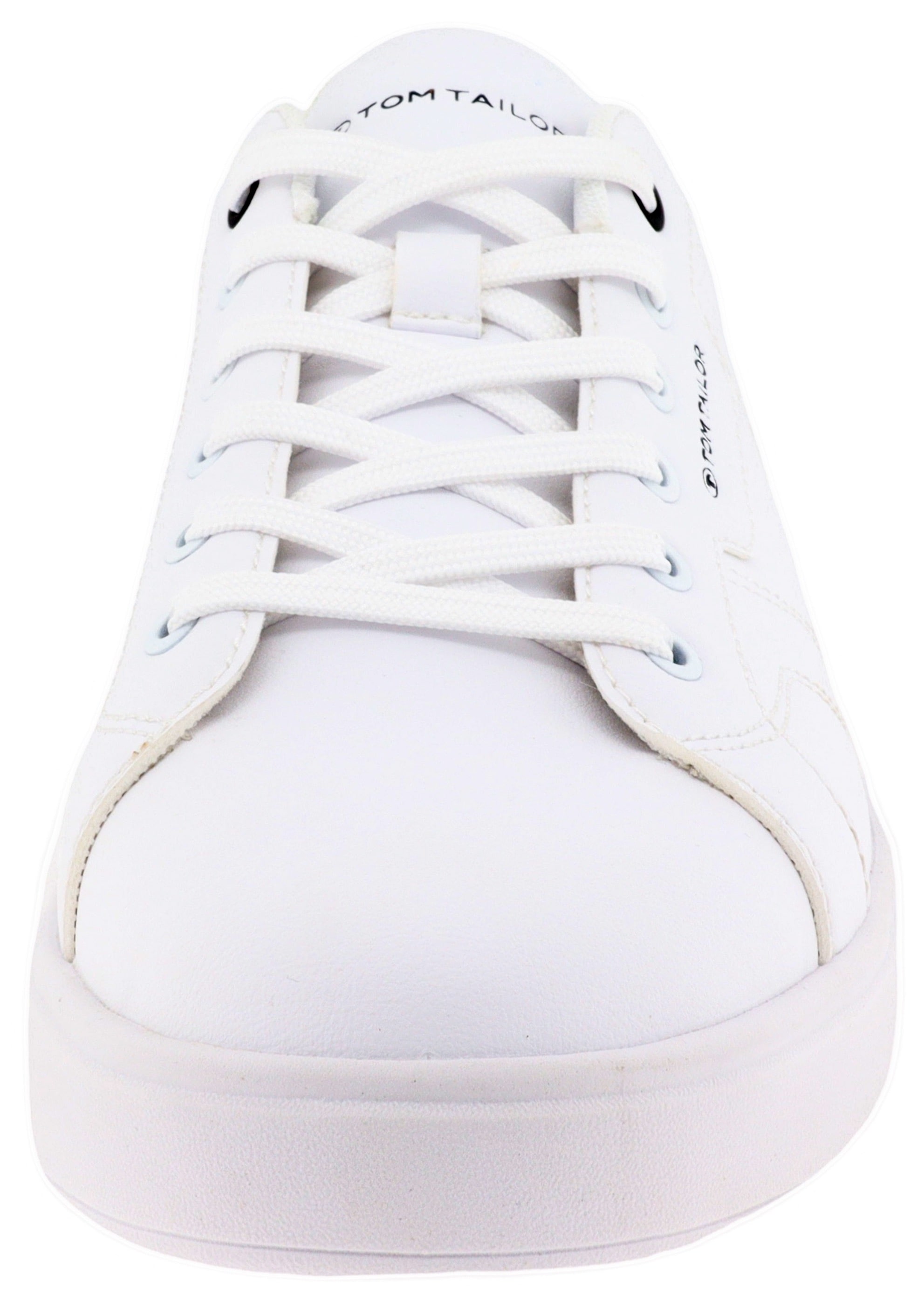 TOM TAILOR Sneaker, Kontrastbesatz an der Ferse, Freizeitschuh, Halbschuh, Schnürschuh