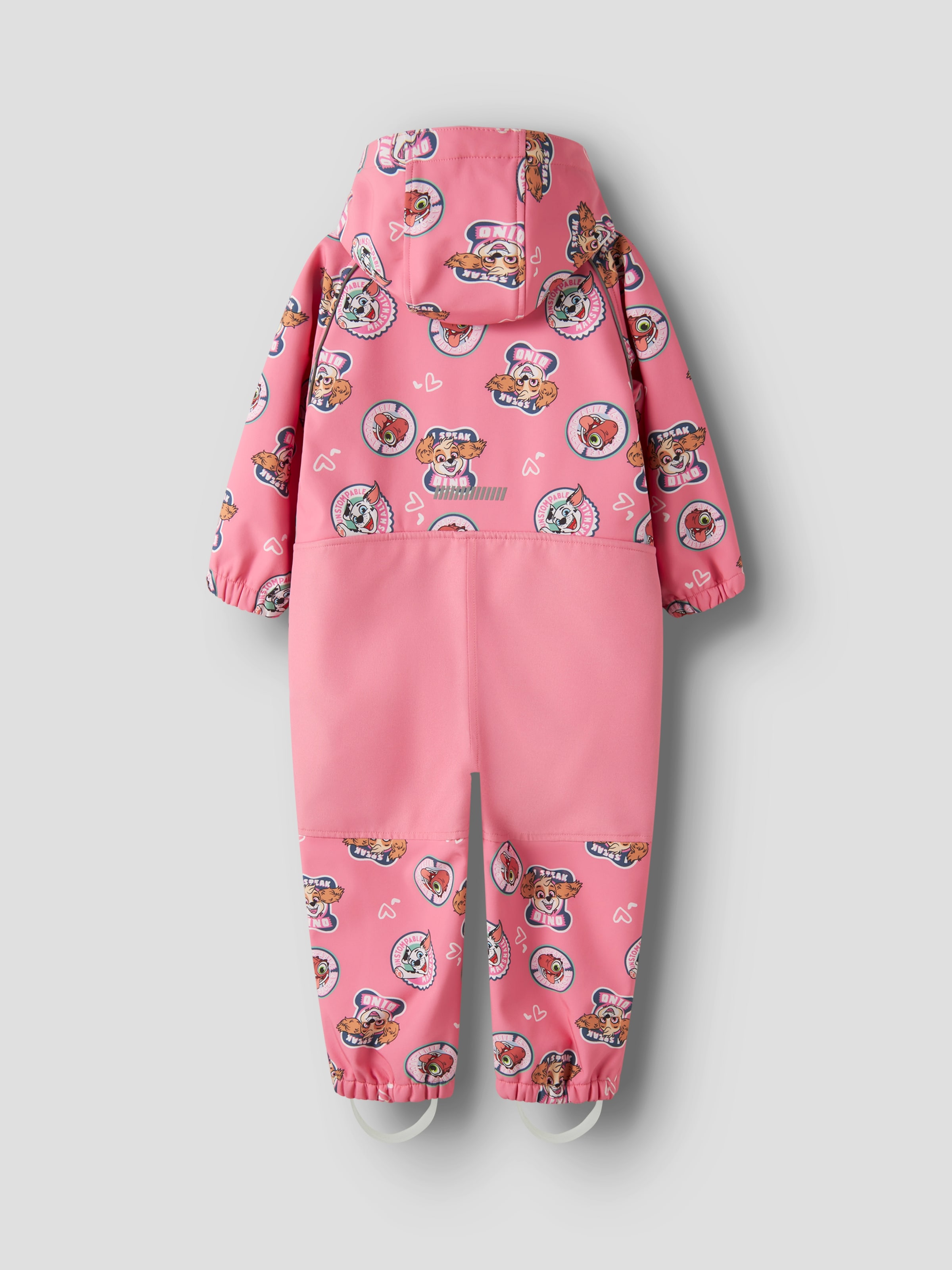 Name It Softshelloverall »NMFALFA08 PAW SOFTSHELL SUIT NOOS CPLGM« Materialmix mit abnehmbarer Kapuze und reflektierenden Details.