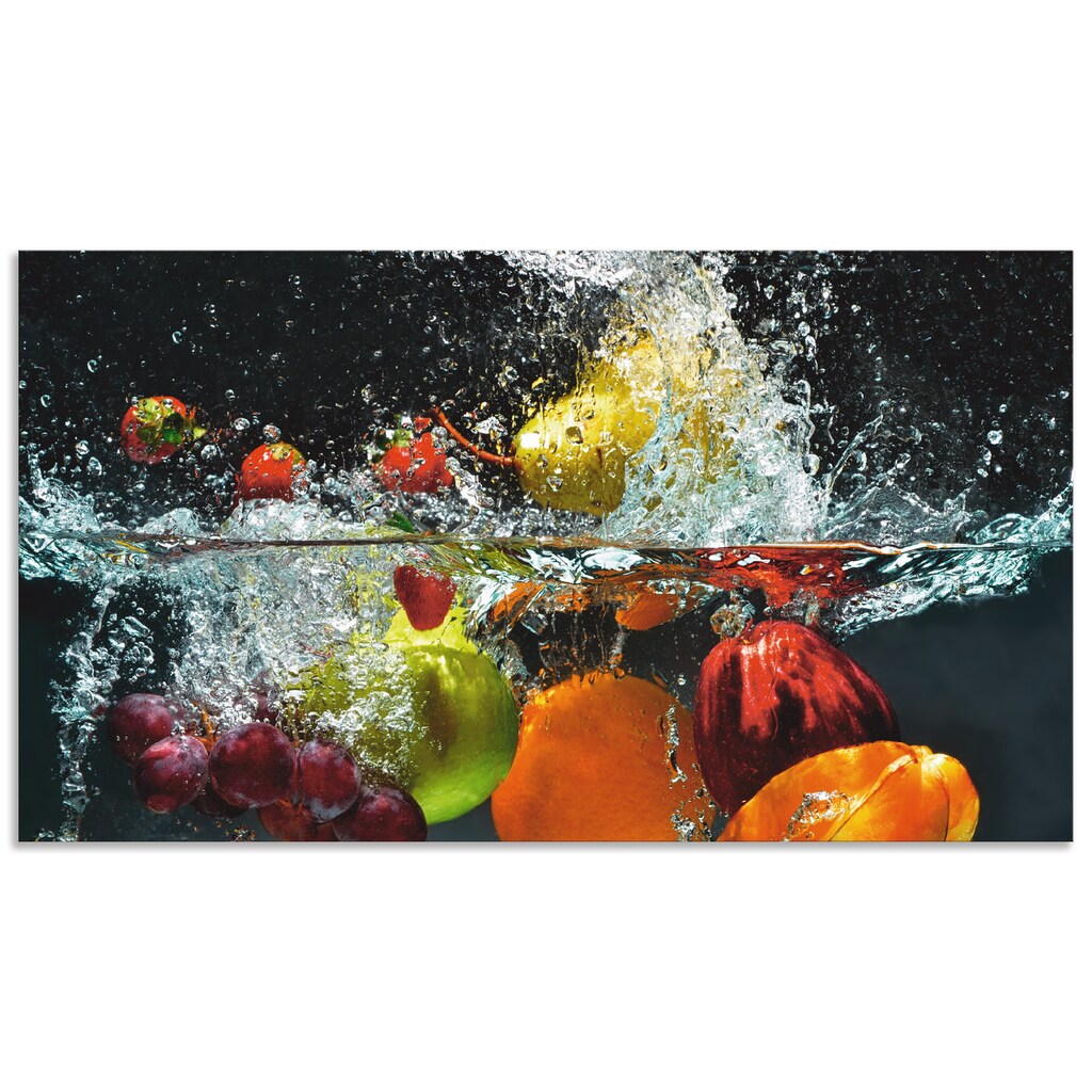 Artland Küchenrückwand »Spritzendes Obst auf dem Wasser«, (1 tlg.)