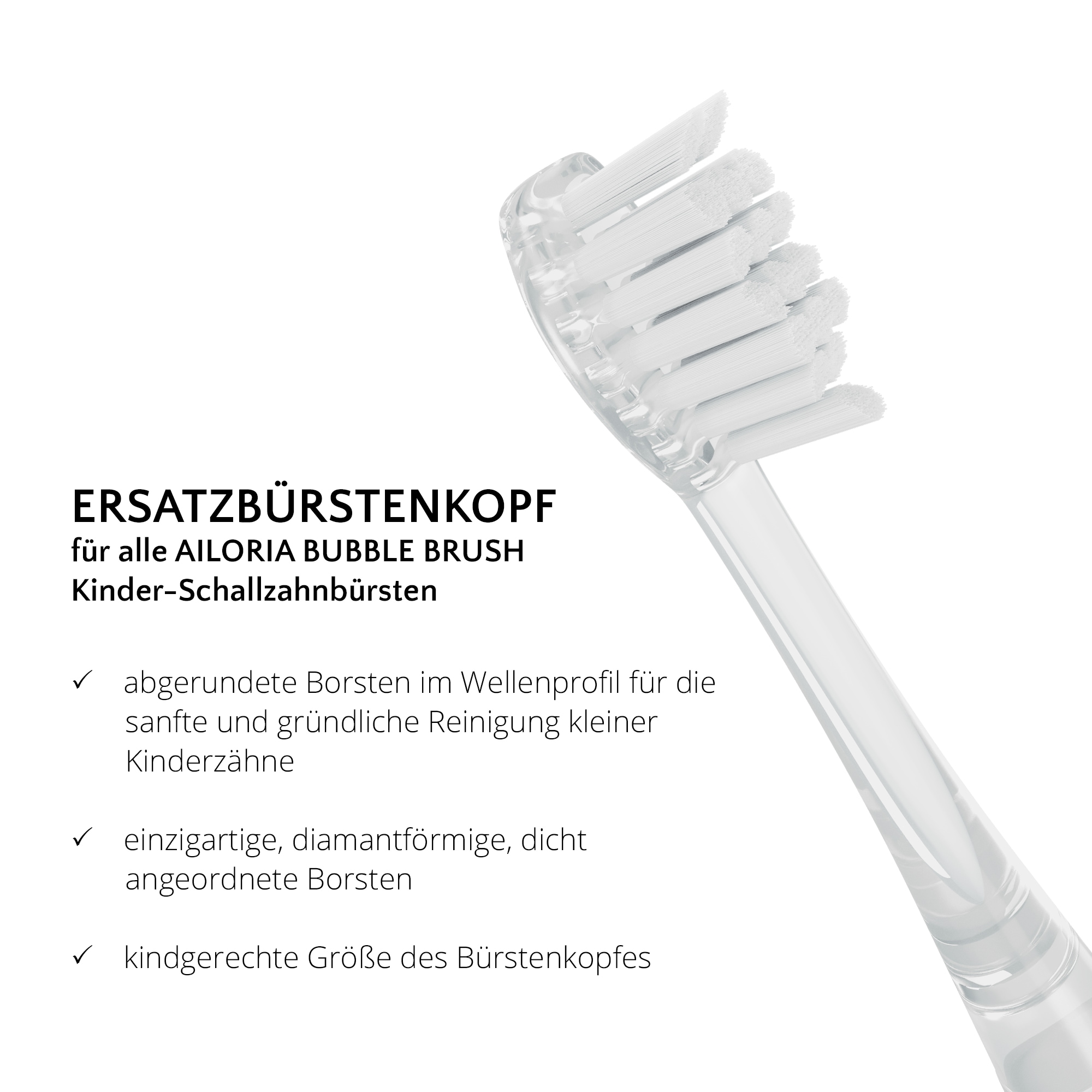 AILORIA Aufsteckbürsten »Ersatzbürstenköpfe 6er Set BUBBLE BRUSH«