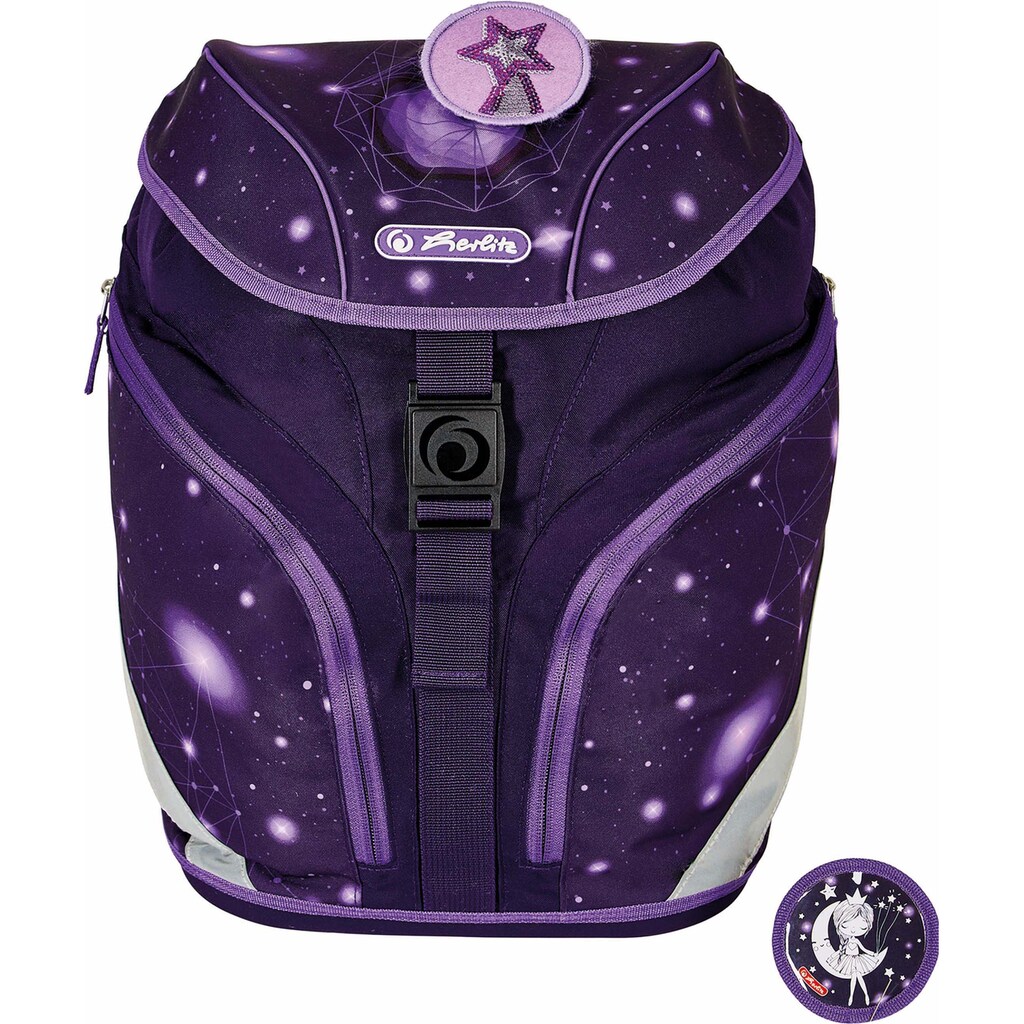 Herlitz Schulrucksack »SoftLight Plus, Space Girl«, Reflektoren-Floureszierende Flächen