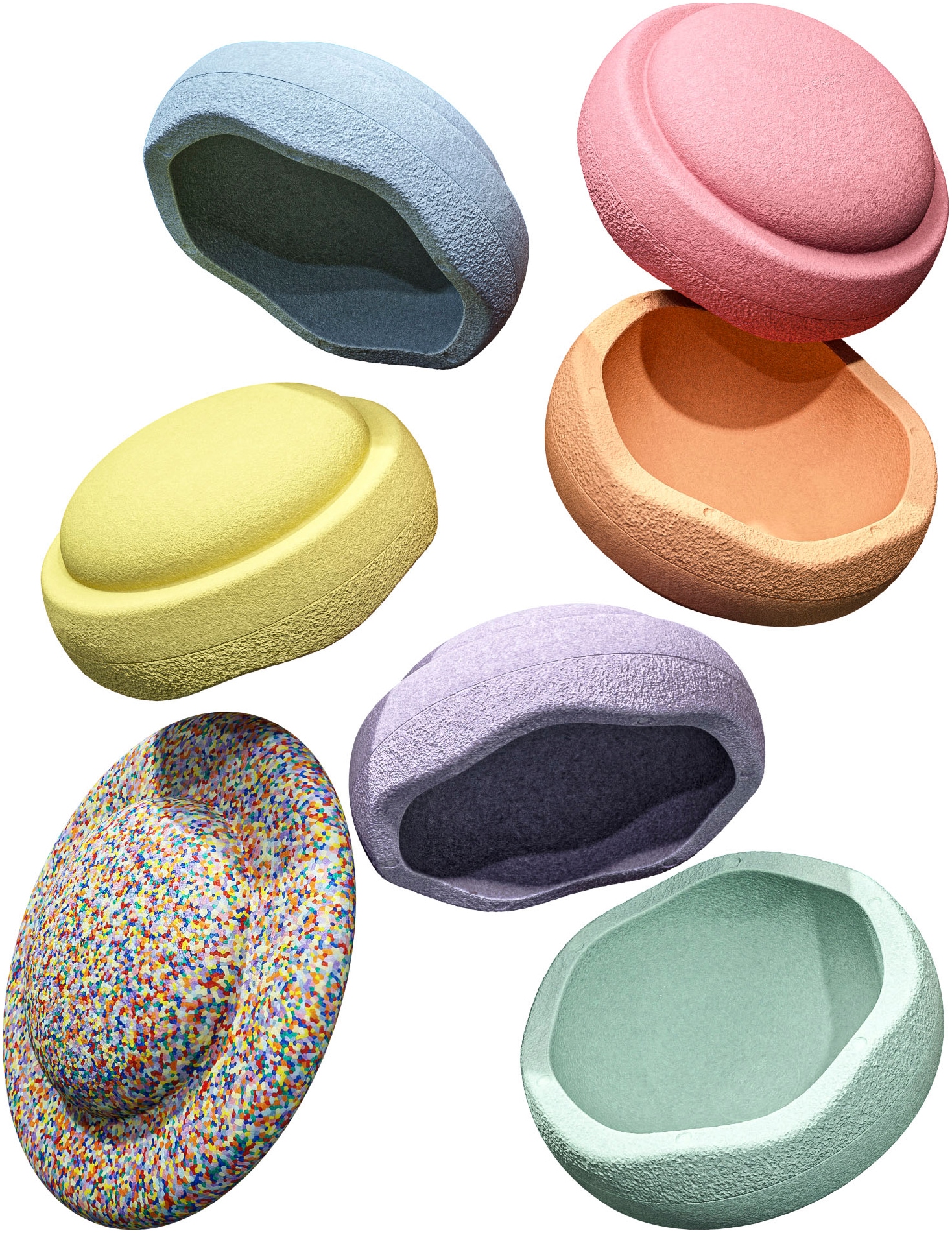 Stapelstein Balancetrainer »Stapelstein® Rainbow Set pastel« inklusive Balance Board