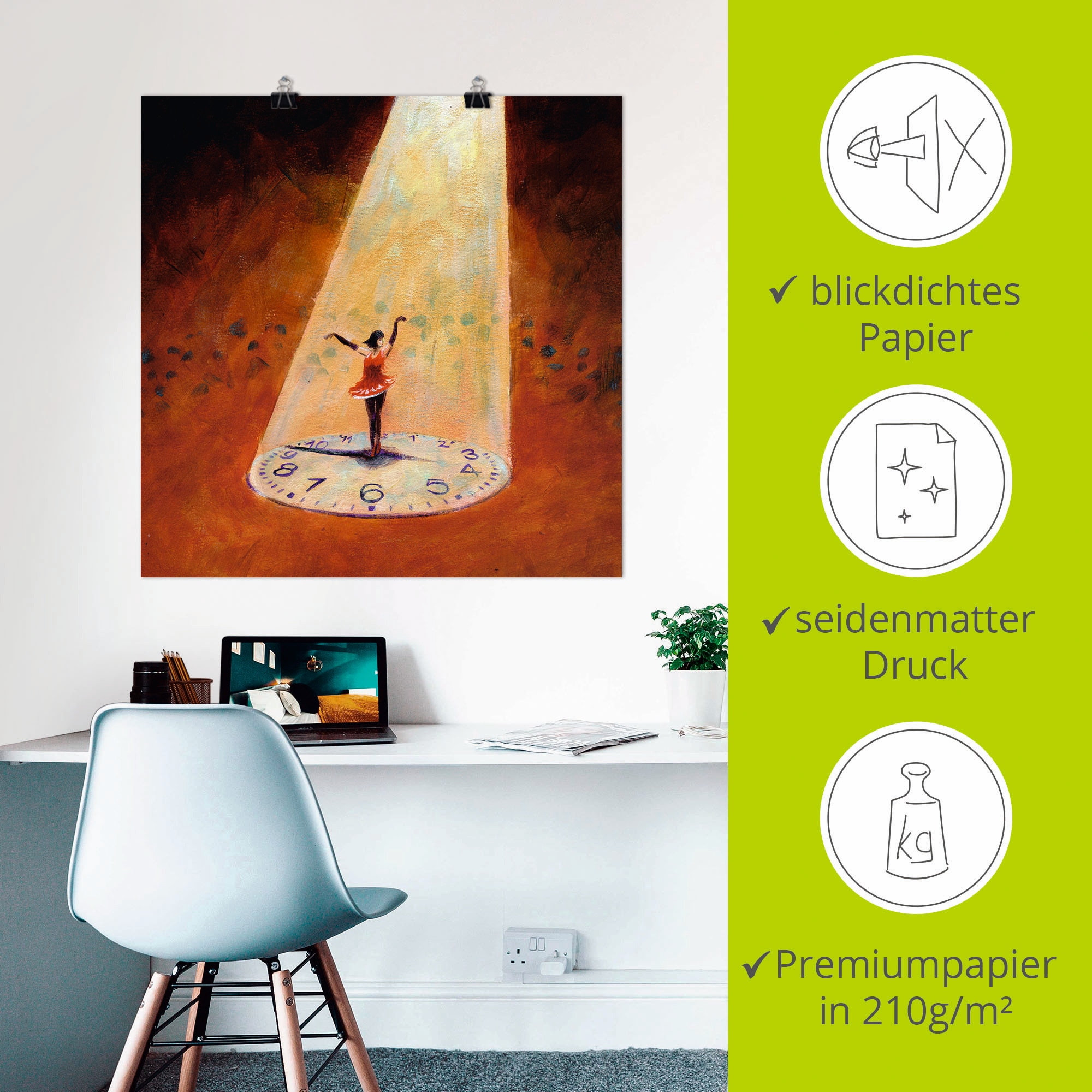 Artland Wandbild »Im Jetzt sein«, Frau, (1 St.), als Leinwandbild, Poster in verschied. Größen