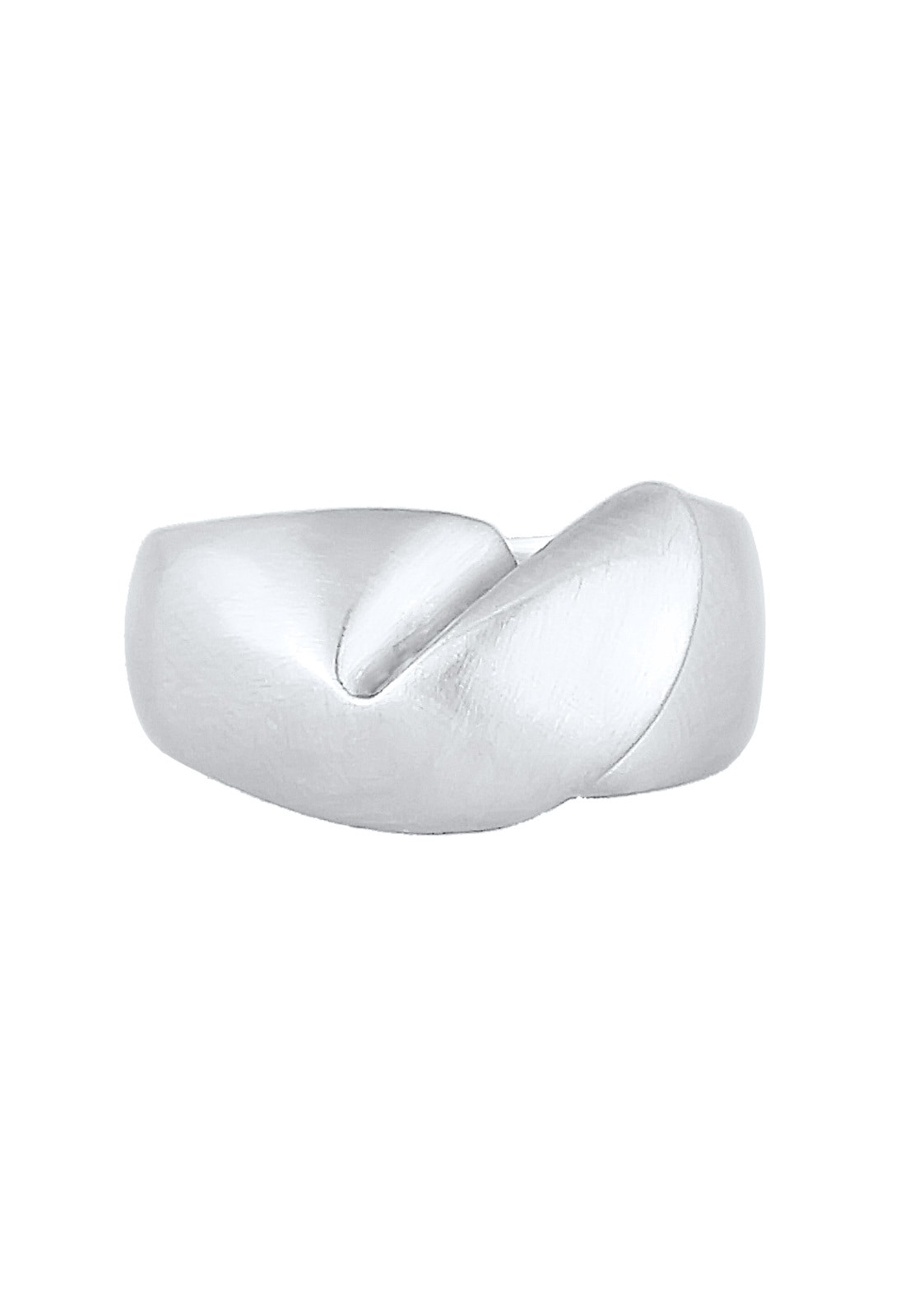 Elli Silberring »Ring Bandring Wellen Organic Geo Matt Knoten 925 Silber«