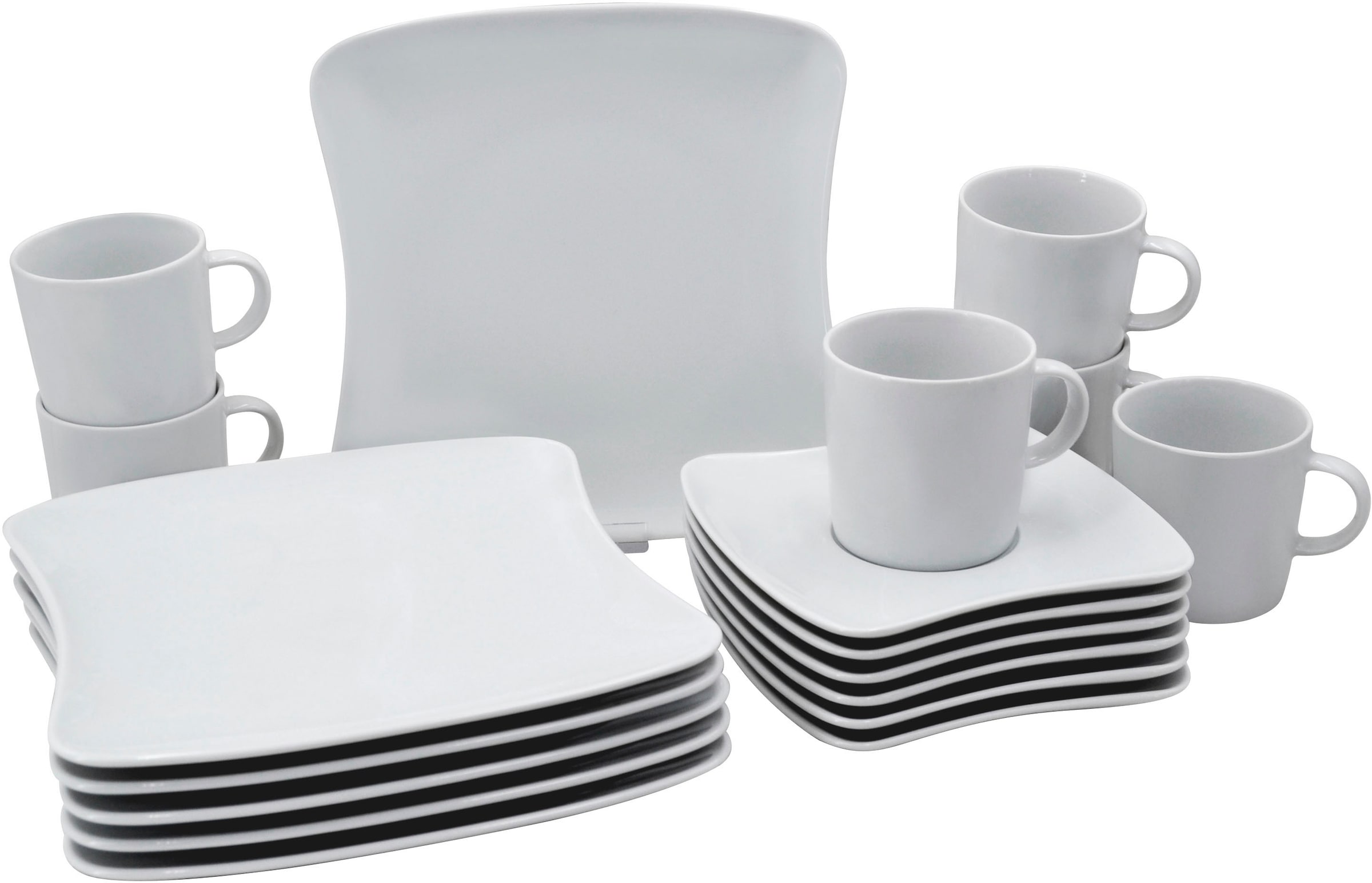 Retsch Arzberg Kaffeeservice »Geschirr-Set, Service SANDY« Porzellan Made in Germany, 18 Teile, für 6 Personen