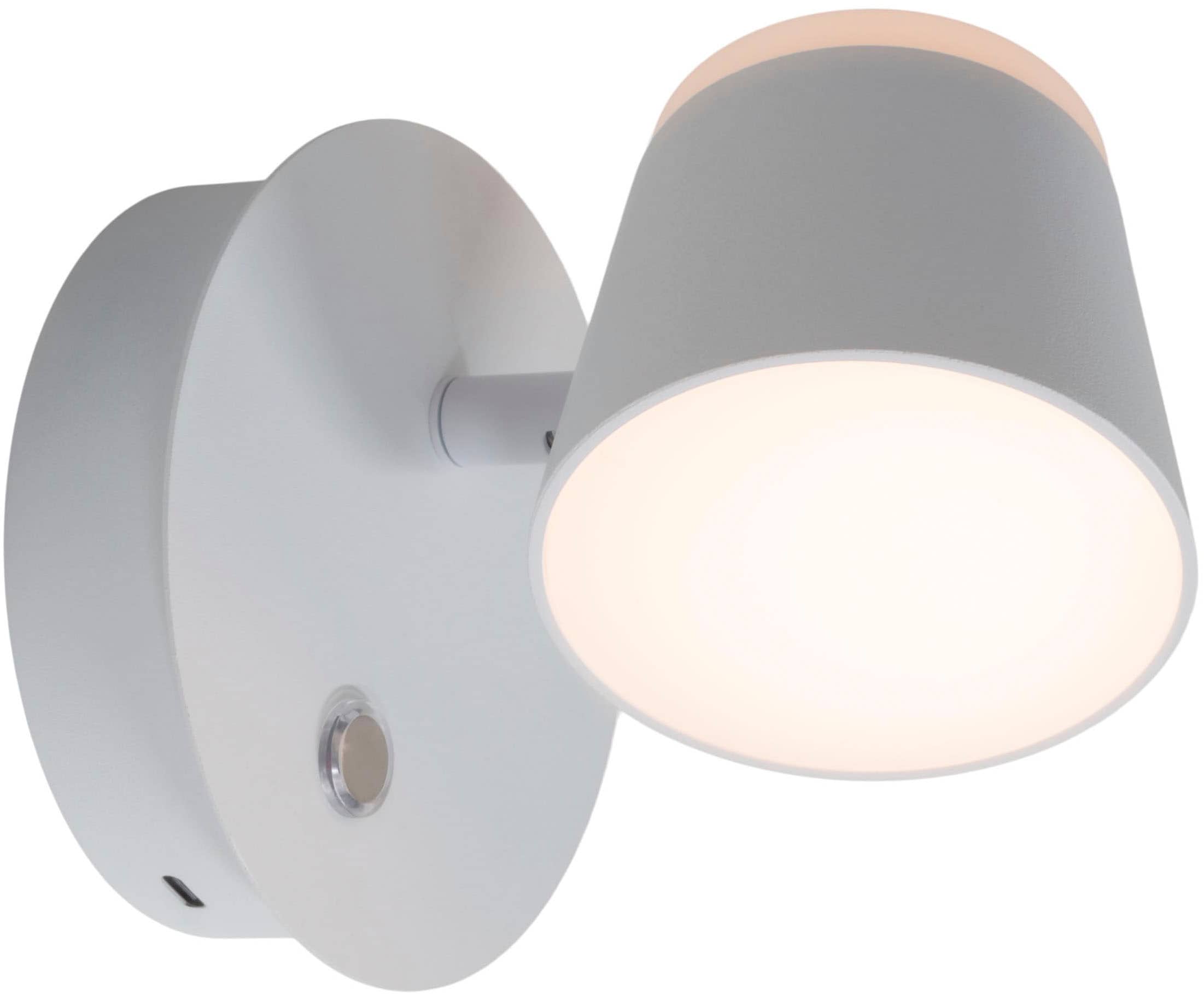 näve LED Wandleuchte »Tondo« LED-Modul 1 Stk. Warmweiß magnetisch, Akku Aufladung per USB-C Kabel, dimmbar per touch, Memory