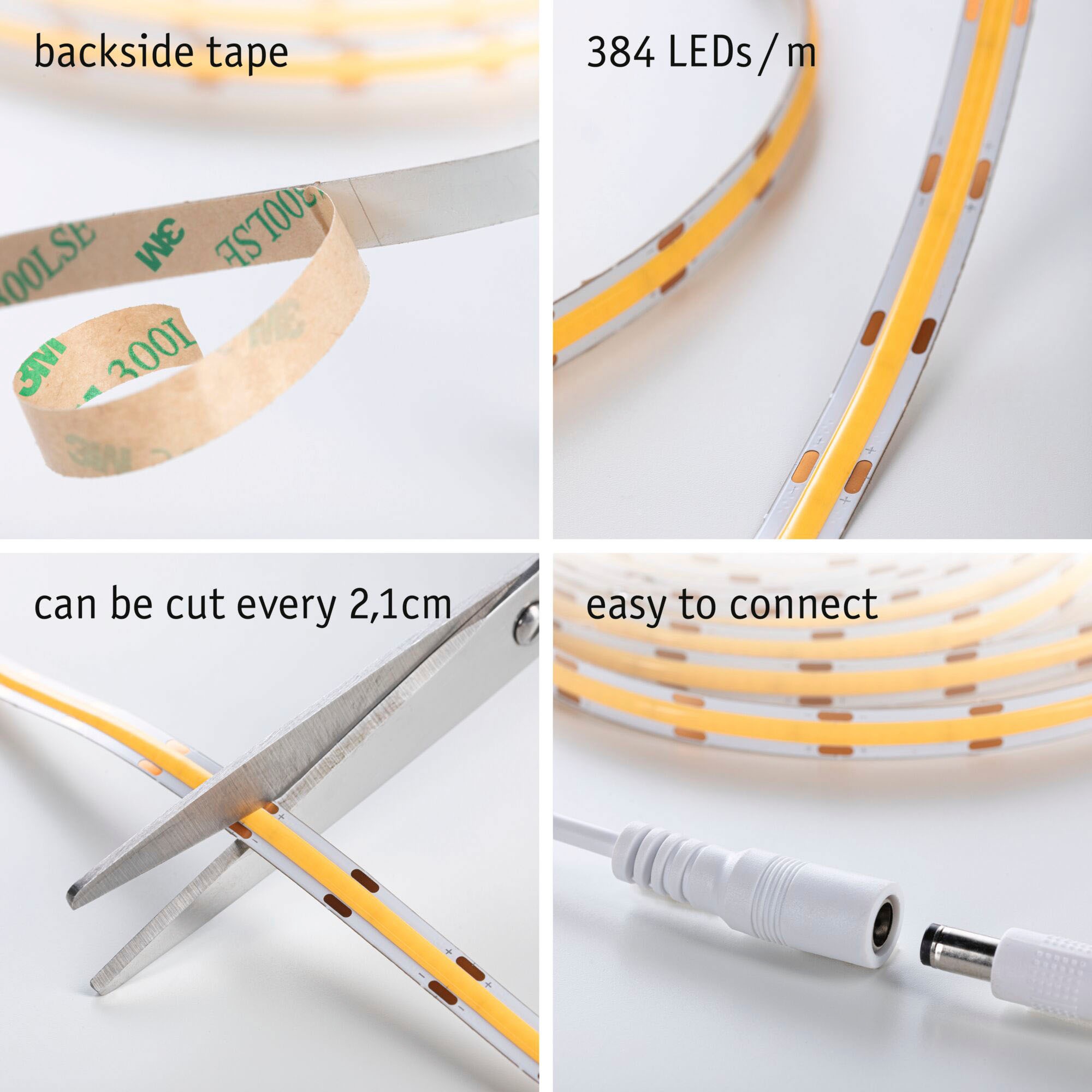 Paulmann LED-Streifen »SimpLED Full-Line COB Basisset 1,5m Warmweiß 7W 750lm 3000K«, 1 St.-flammig