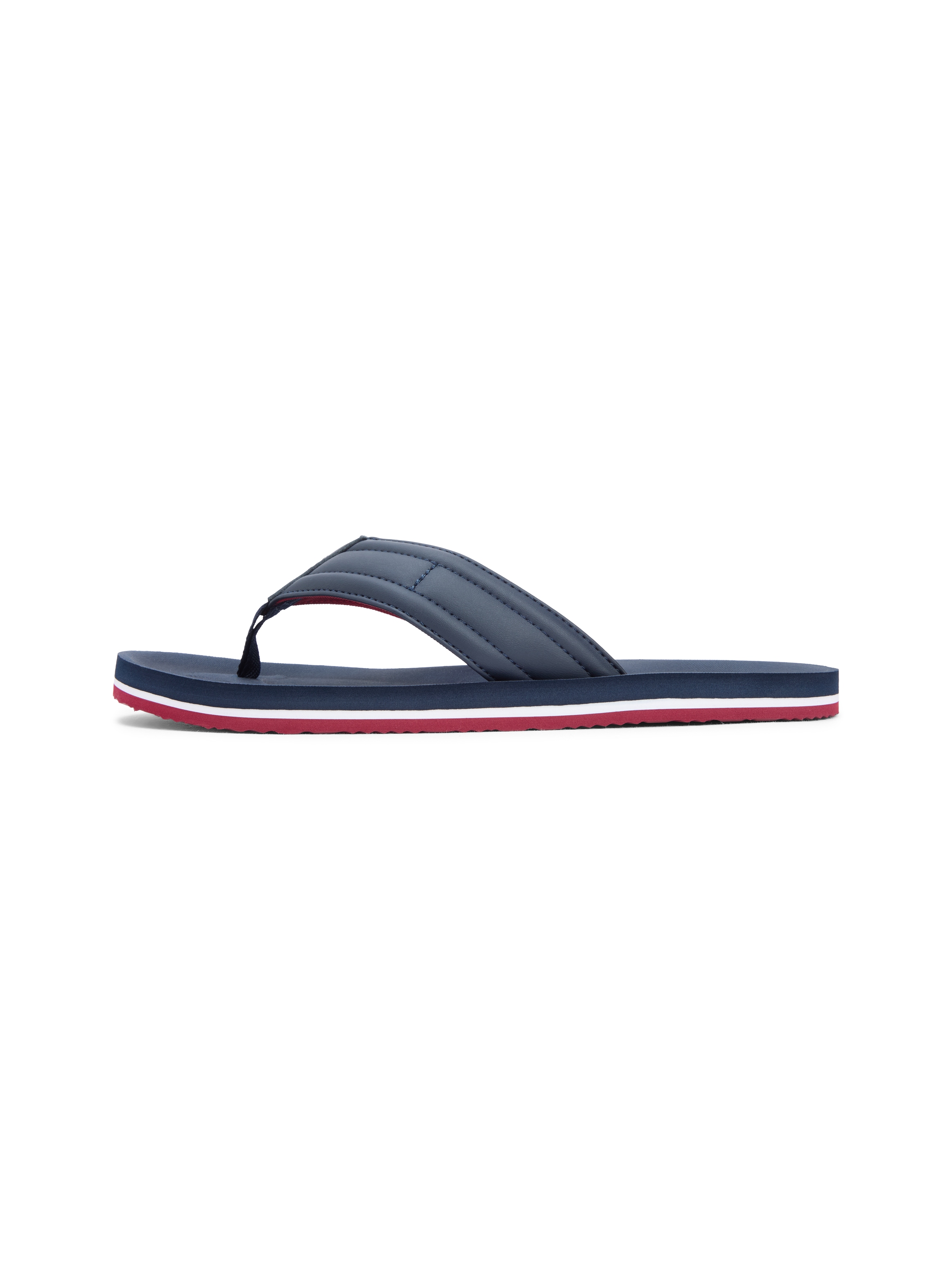 Tommy Hilfiger Zehentrenner »HILFIGER PADDED BEACH SANDAL«  Sommerschuh, Flats, Strandschuh mit Ziersteppung