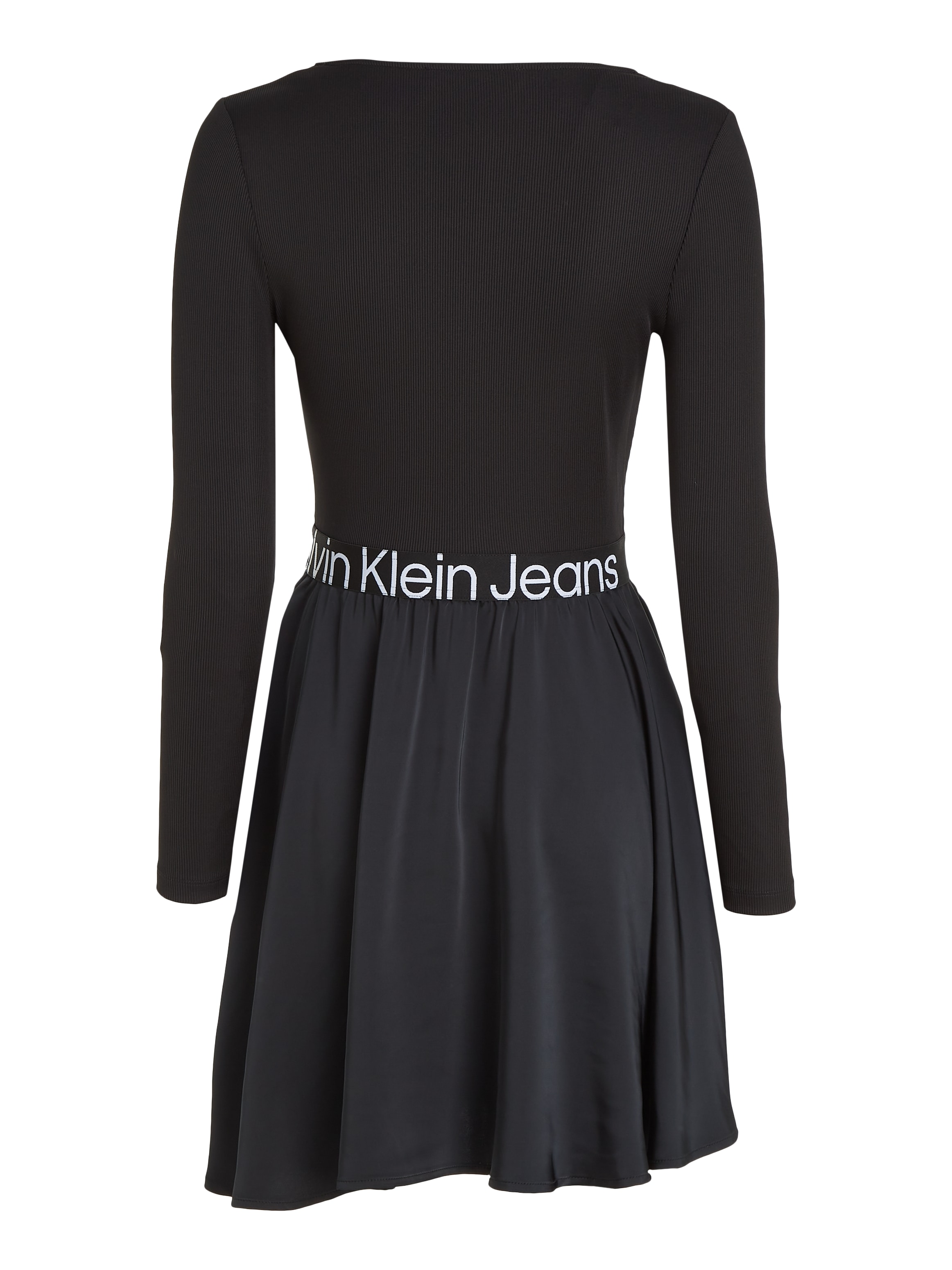 Calvin Klein Jeans Blusenkleid »LOGO ELASTIC LS DRESS«