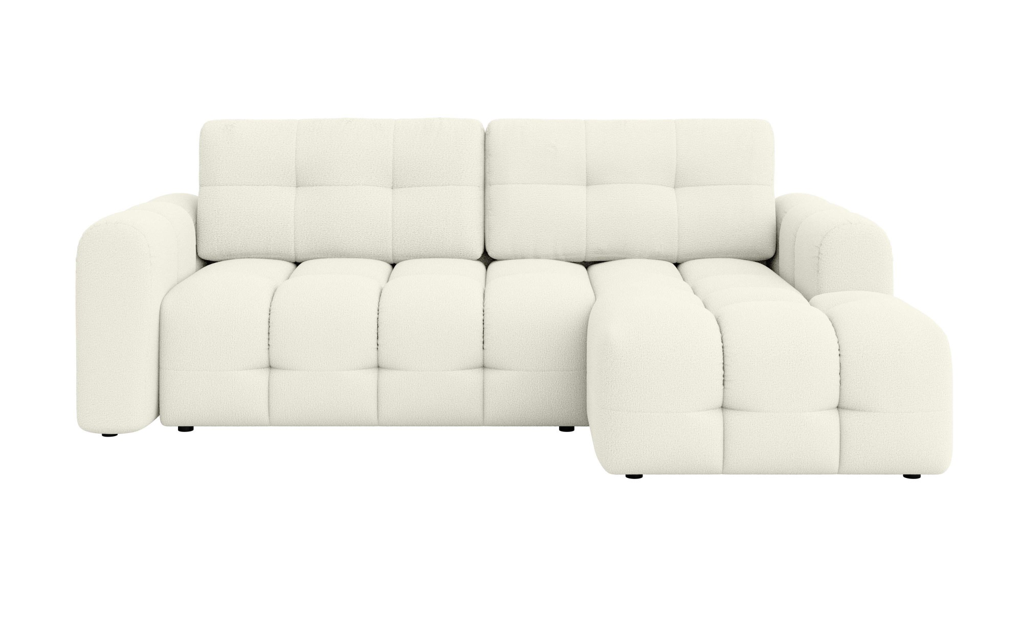 INOSIGN Ecksofa »Manilla, wahlweise mit Bettfunktion, B/T/H 265/170/91 cm«, L-Form mit Recamiere rechts/links bestellbar, Wellenunterfederung