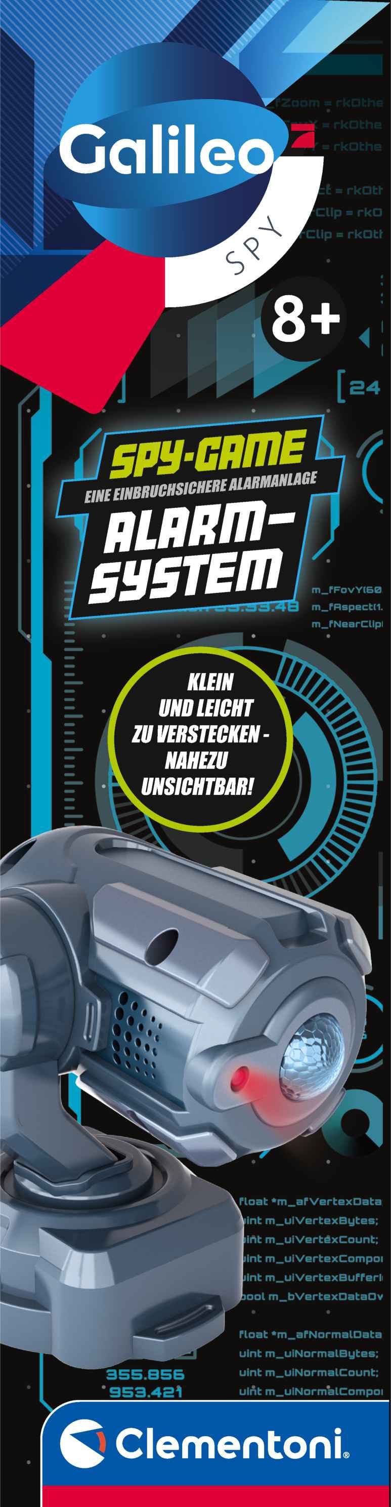 Clementoni® Experimentierkasten »Galileo Spy, Alarm-System« mit Bewegungsmelder, Lampe und Alarmsirene