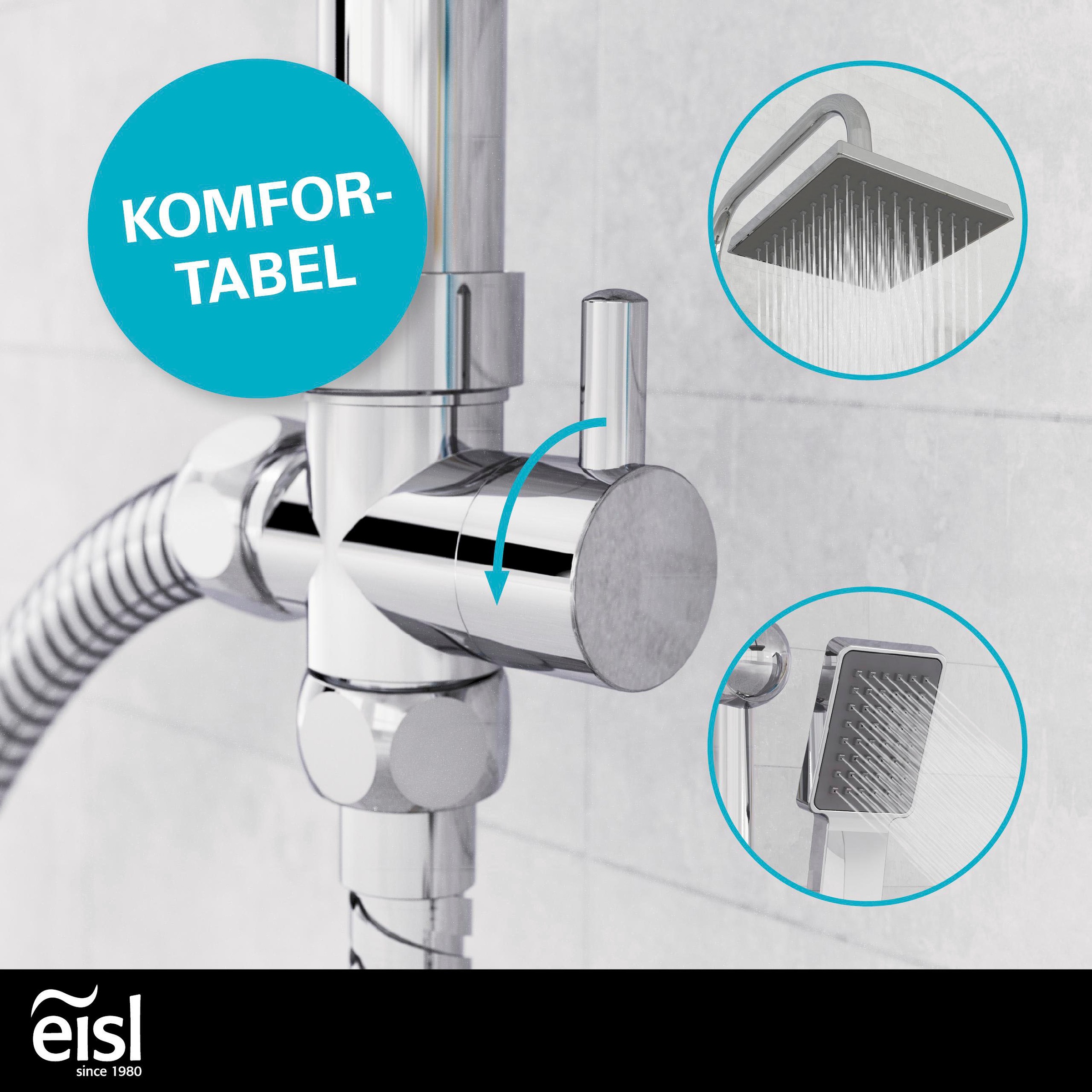 Schütte Brausegarnitur »EASY ENERGY«, höhenverstellbar, Antikalk, Edelstahl