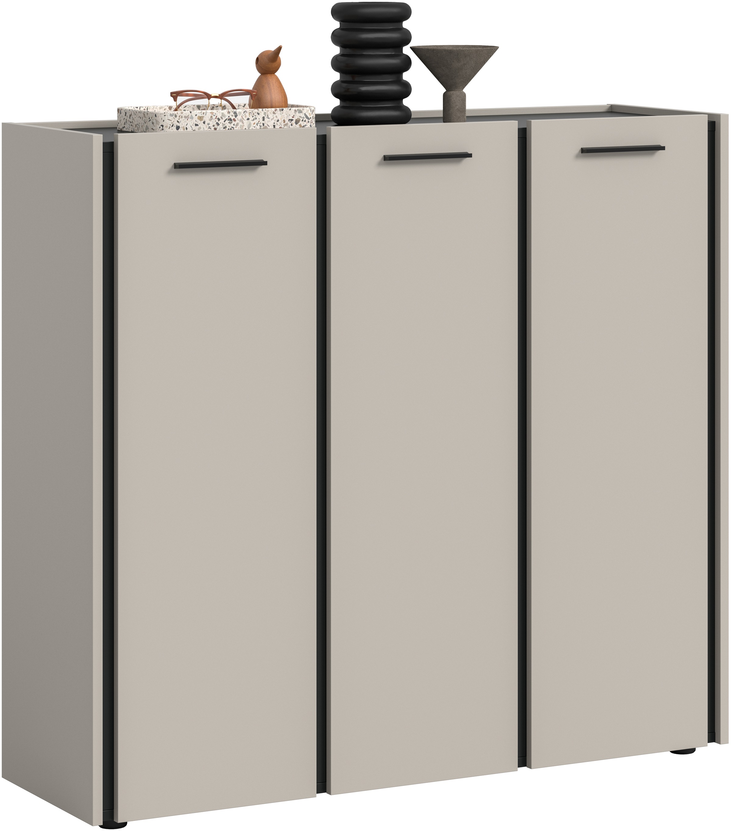 Home affaire Schuhkommode "RAK, Breite 113 cm, viel Stauraum, 2 Türen, 18 Fächer, 15 Fachböden" bietet Platz für ca. 54 Schuhe, Kommode, Schuhschrank, Garderobenschrank, Schrank, Flurschrank