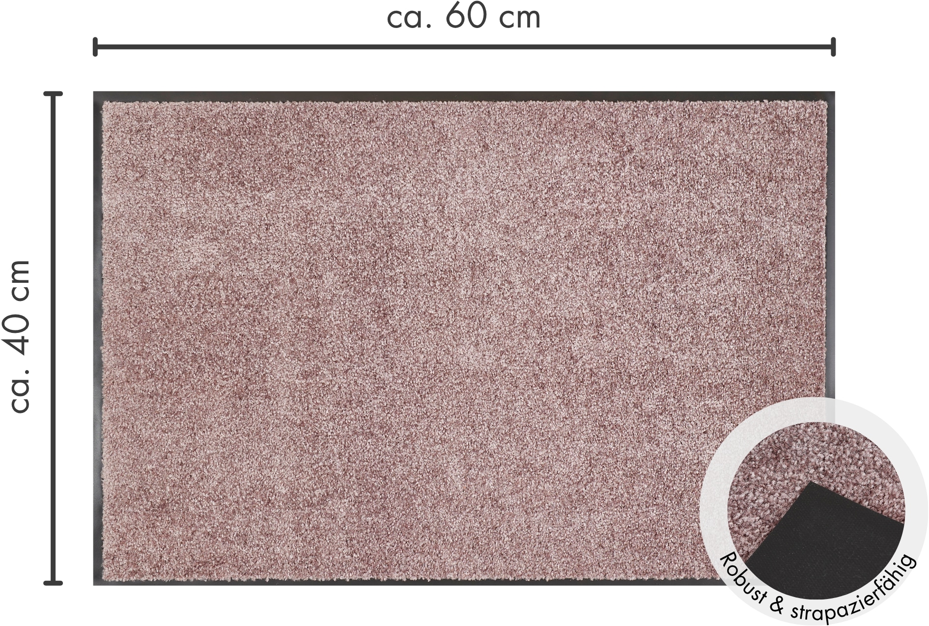 Andiamo Fußmatte »Super Wash & Clean, Made in Belgium« rechteckig 7 mm Höhe Schmutzfangmatte, Uni Farben, rutschhemmend, waschbar