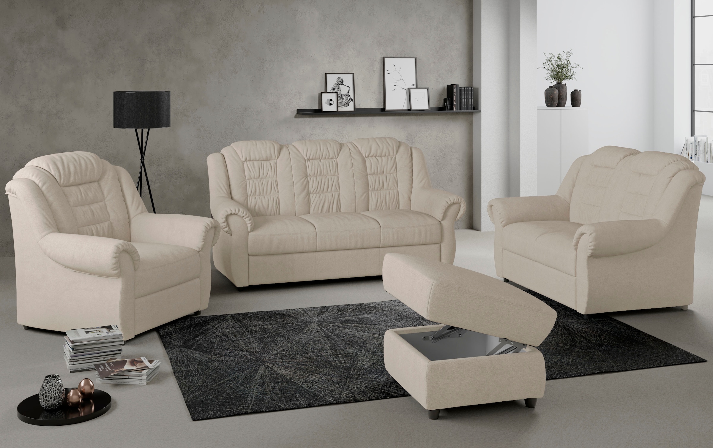 Home affaire 3-Sitzer »Boston«, Sofa mit hoher Rückenlehne
