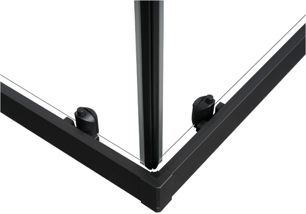 welltime Eckdusche »New Summer Black« verbessertes Rollensystem, schwarzer Aluminiumrahmen