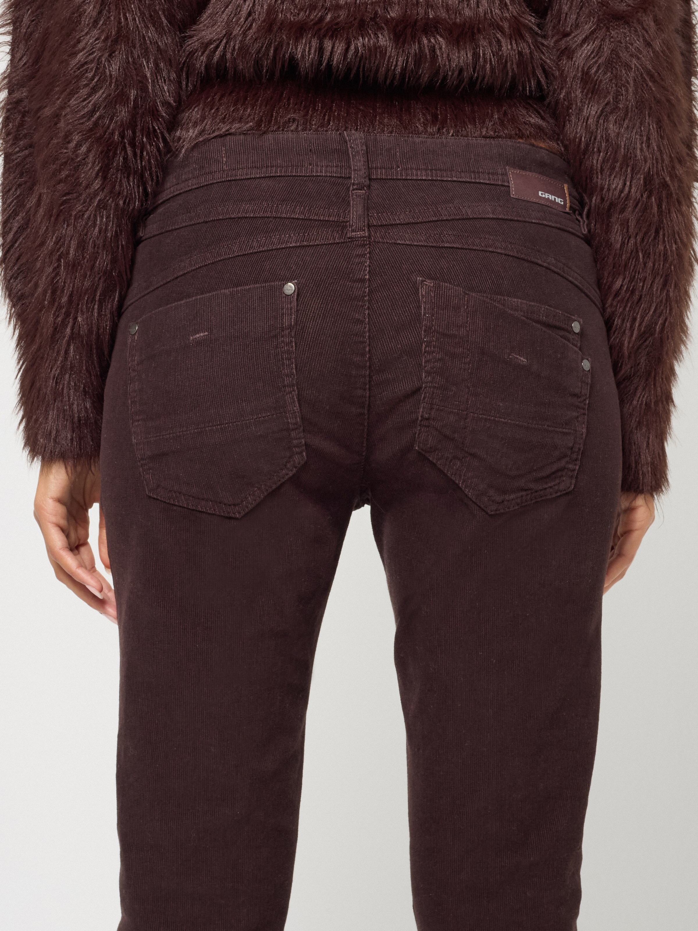 GANG Cordhose »94AMELIE«  mit doppelter Passe, Relaxed Fit