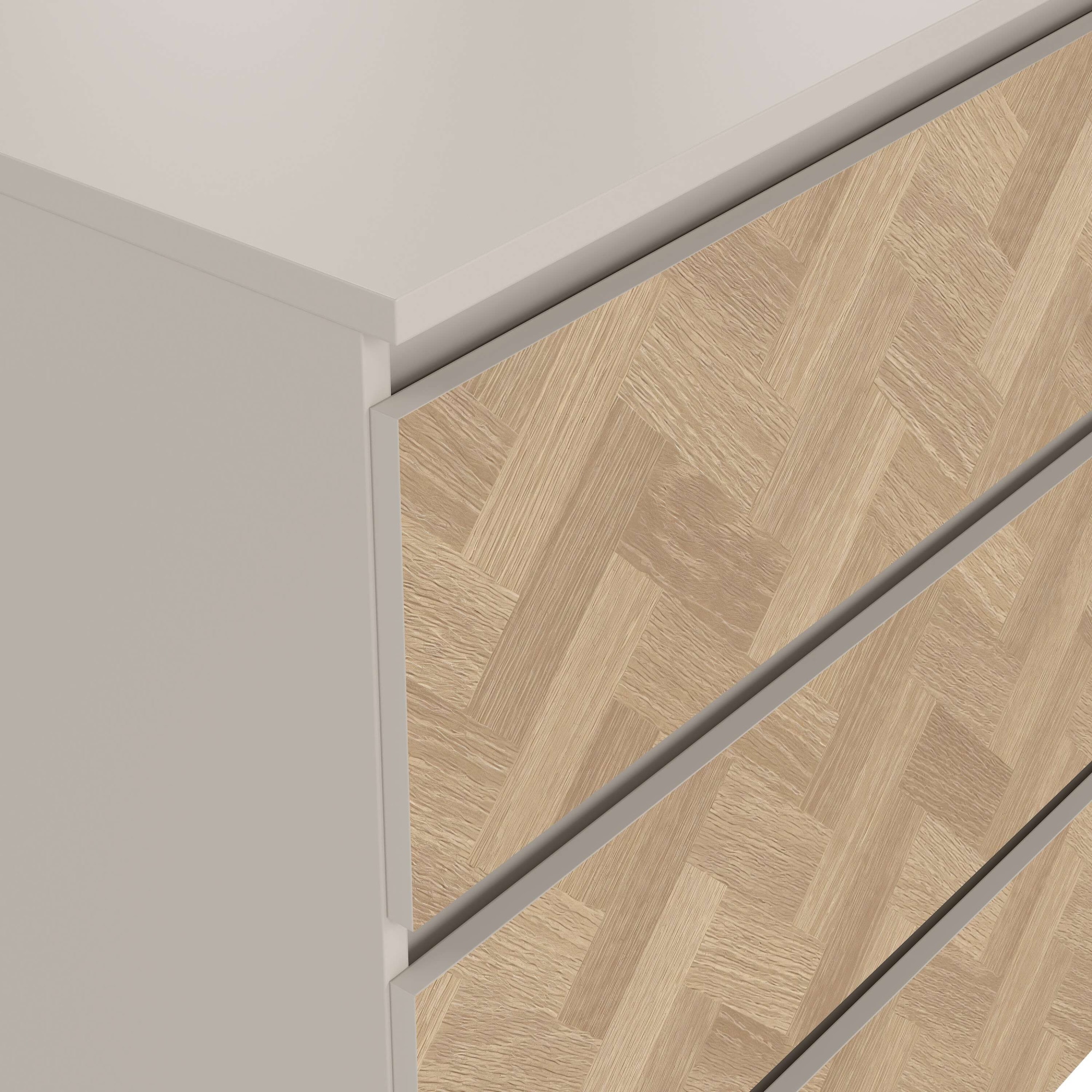 Home affaire Kommode »Maise in Holzoptik mit elegantem Fischgrätmuster« Fischgrätdekorfronten für einen modernen Wohnstil