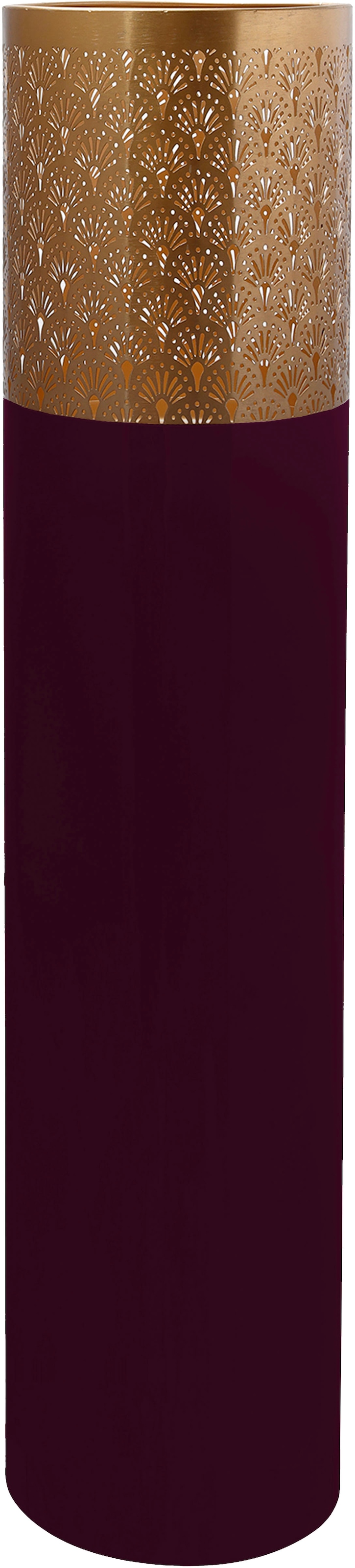 Vase Rond Design "Decoa" 121cm Violet & Or