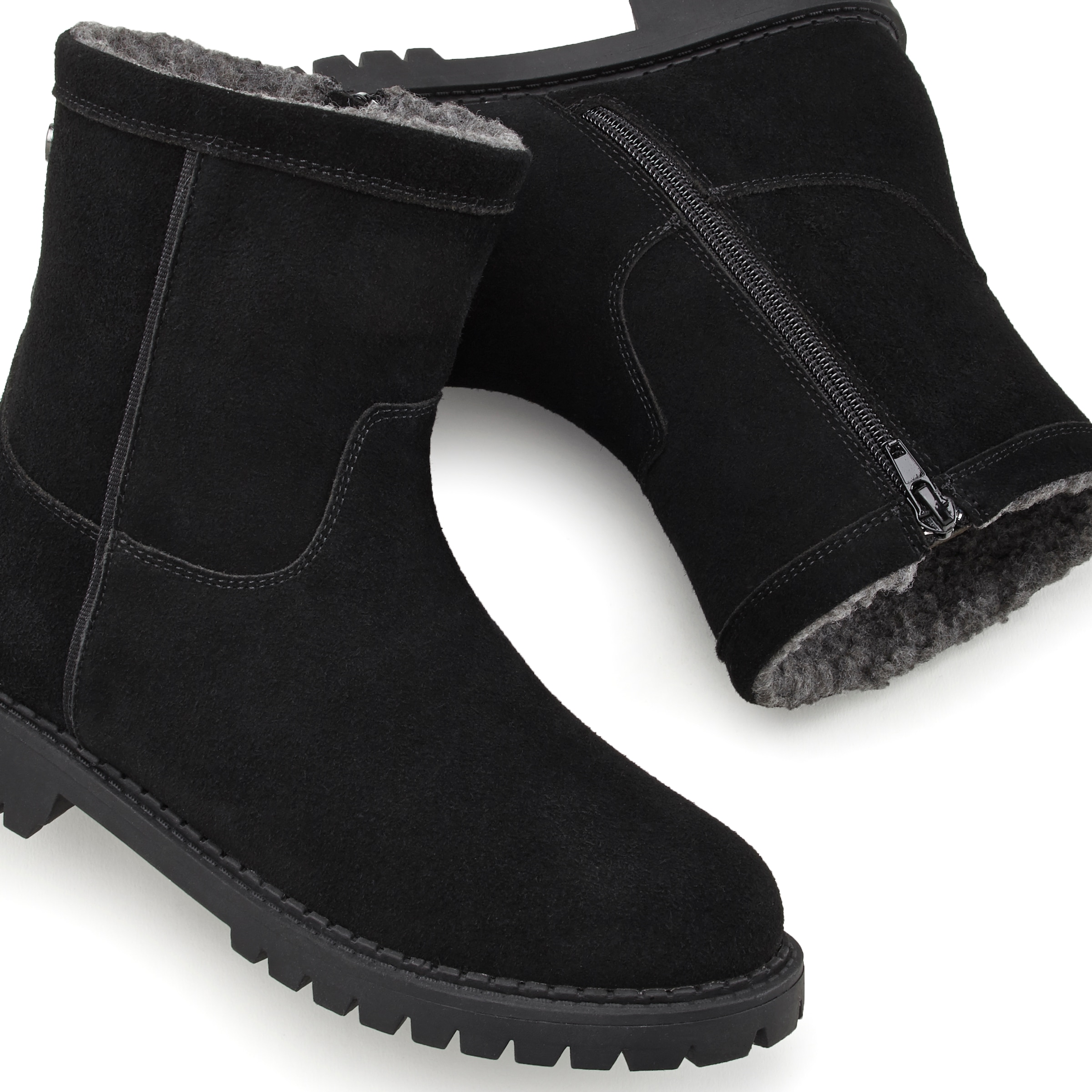 LASCANA Winterstiefel, aus Leder, Warmfutter und Profilsohle, Boots, Snowboots, Stiefelette