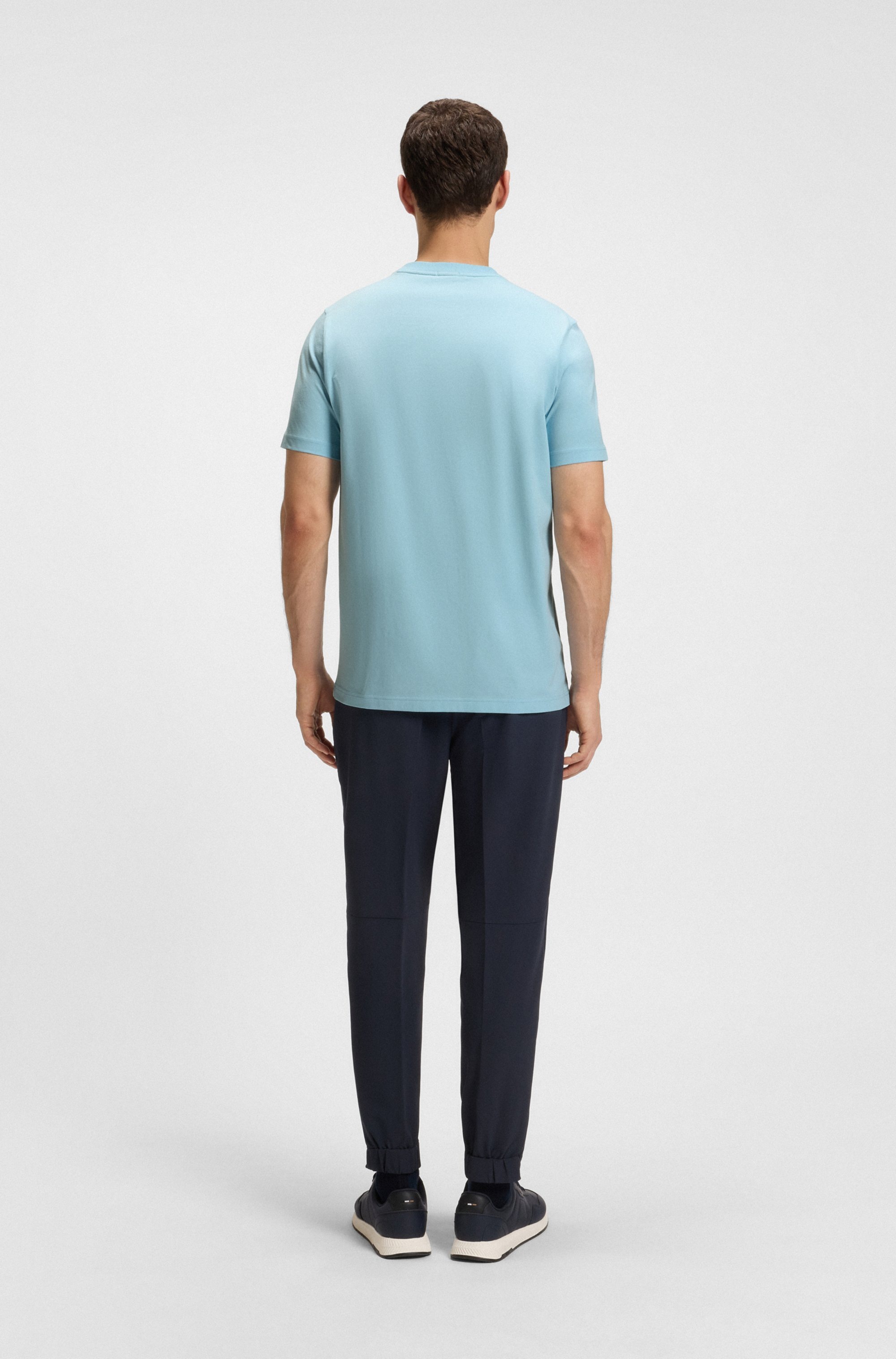 BOSS GREEN Rundhalsshirt »Tee«, mit gummiertem Kontrast-Logo