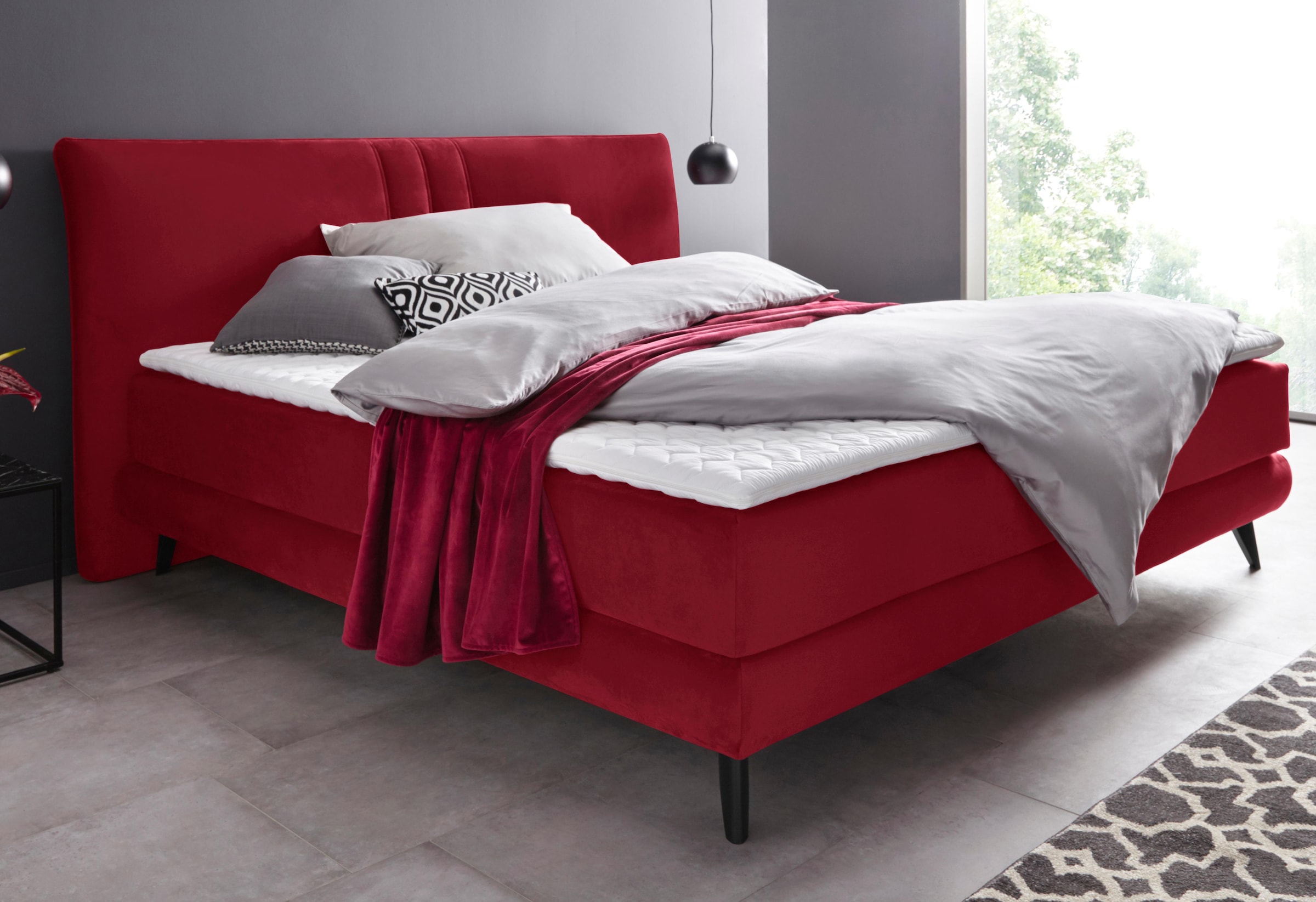 Places of Style Boxspringbett »Skien«, incl. Kaltschaumtopper, 2 Härtegrade, 3 Ausführungen