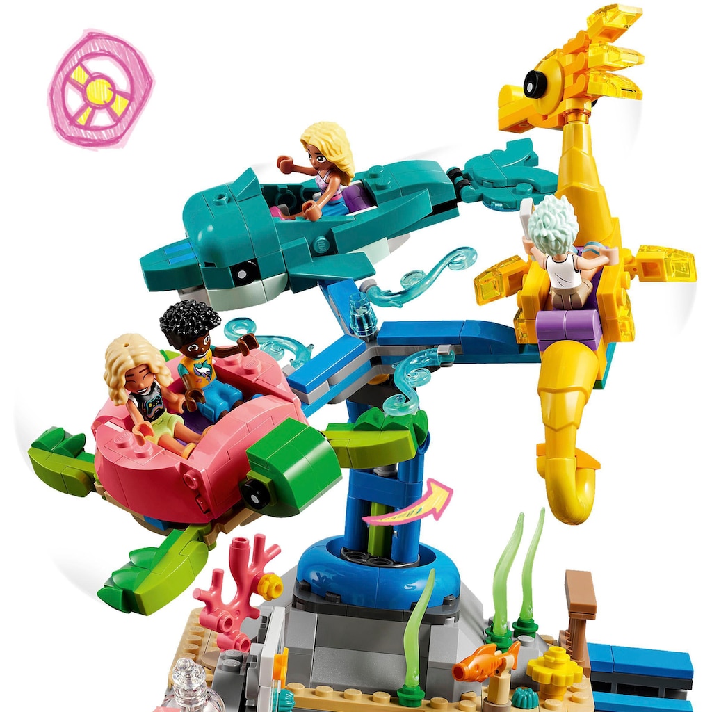 LEGO® Konstruktionsspielsteine »Strand-Erlebnispark (41737), LEGO® Friends«, (1348 St.)