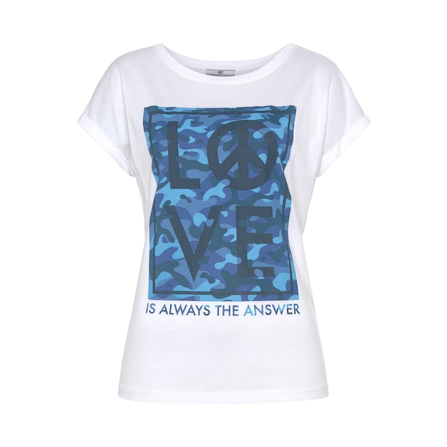 AJC Print-Shirt, in Oversize-Form mit Pailletten bei ♕