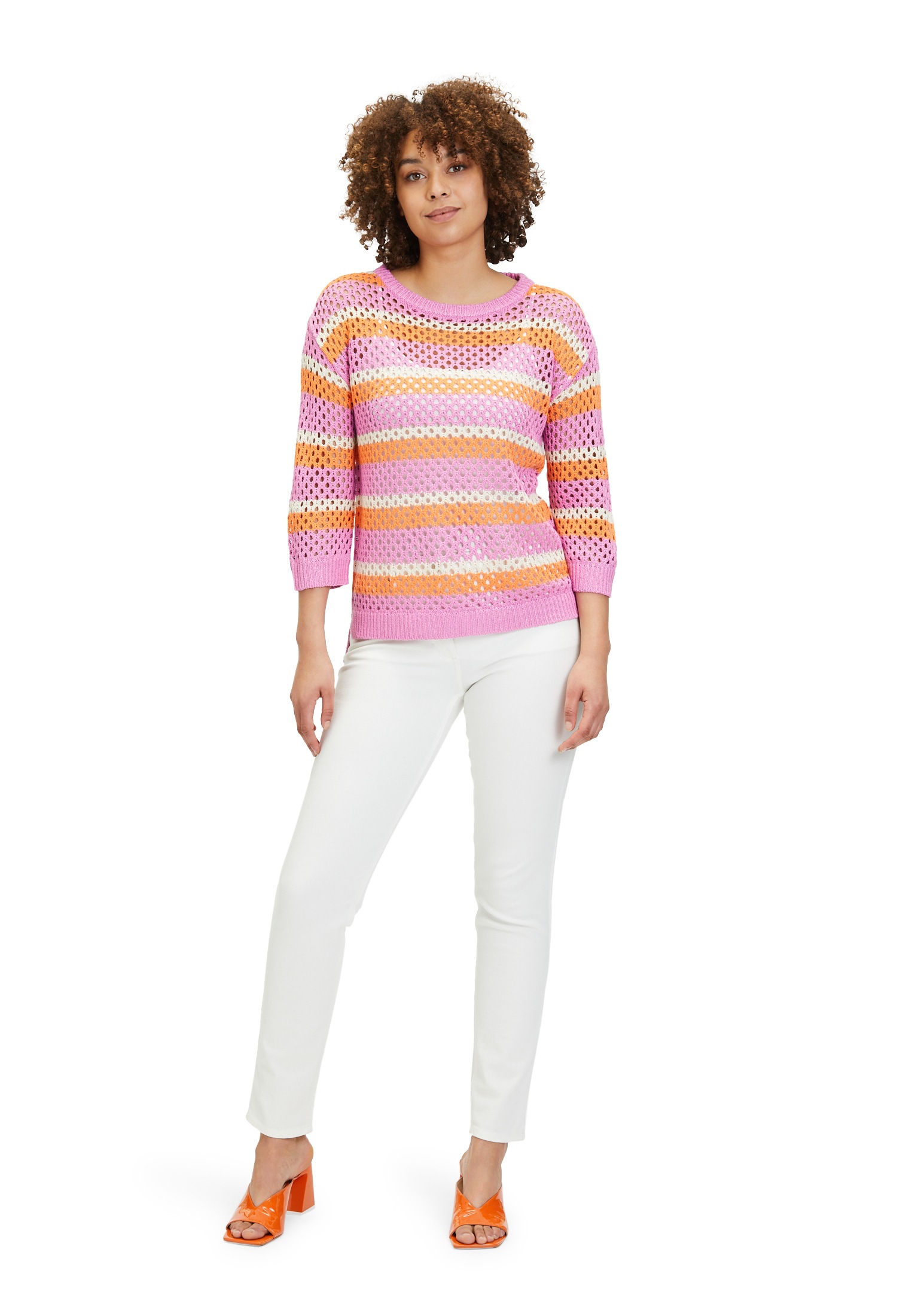 Betty Barclay Rundhalspullover »Grobstrick-Pullover mit Streifen«